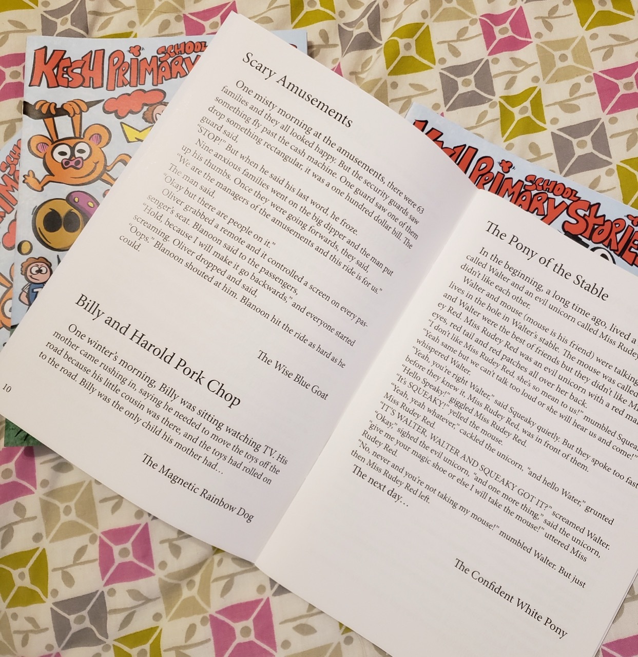 Extracts from Naomi's community project, white pages, patterns.