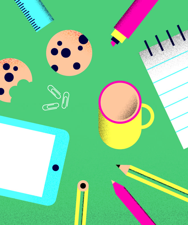 green desk