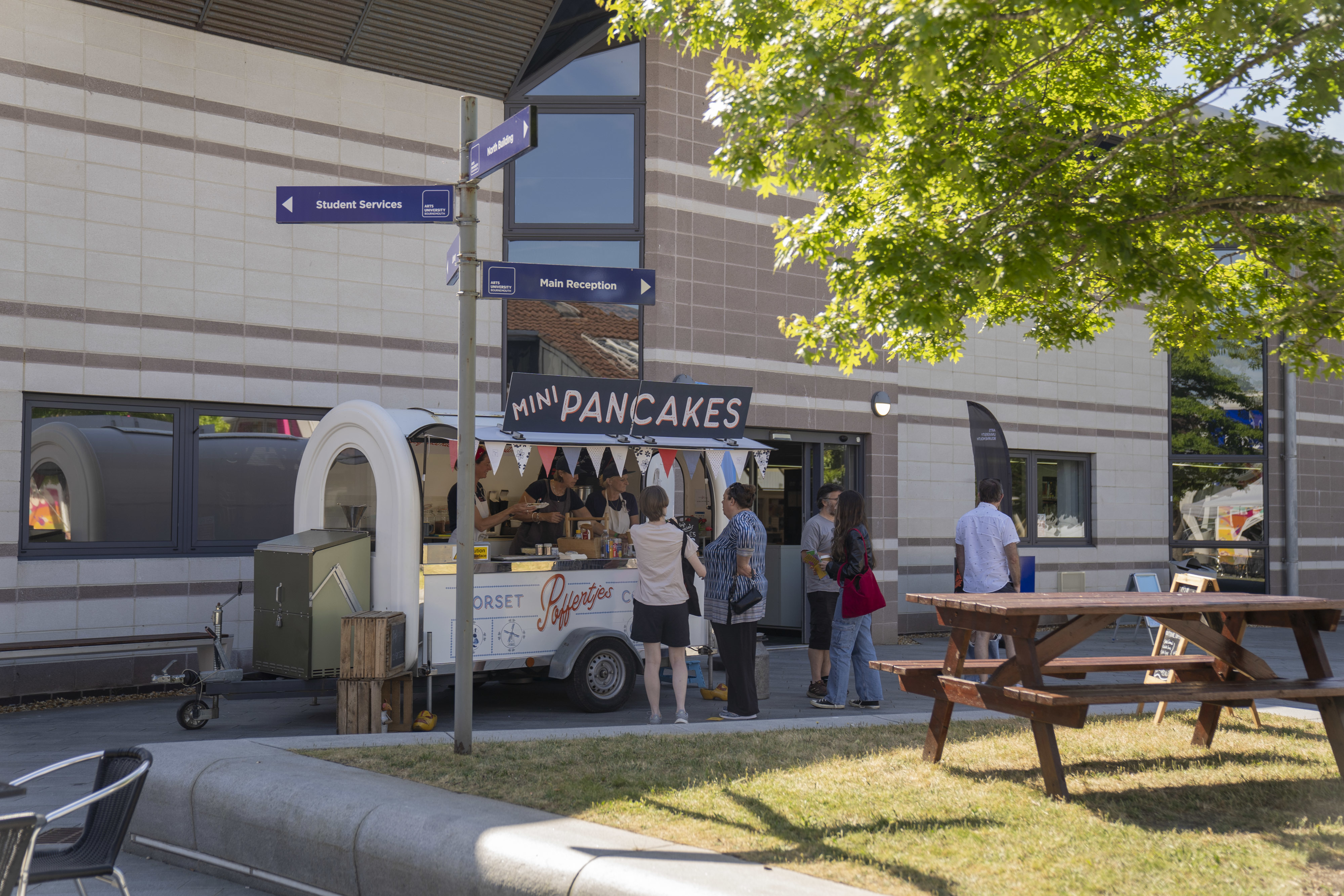 The pancake booth at AUB's Open Day.