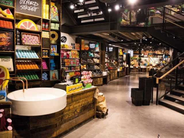 Inside of Lush shop