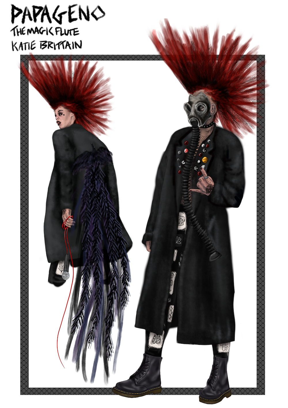 Costume design inspired by The Magic Flute