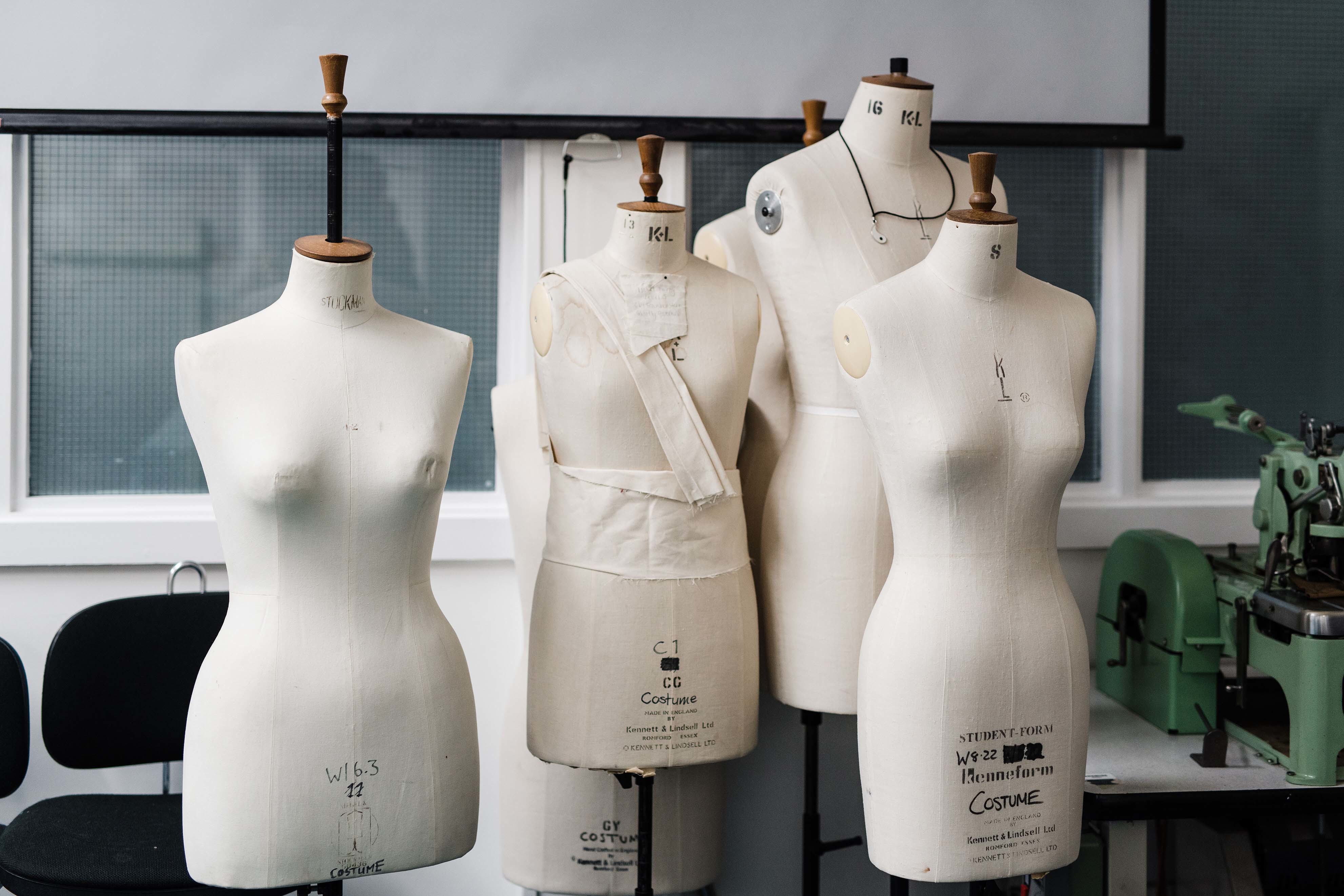 student in pattern cutting class