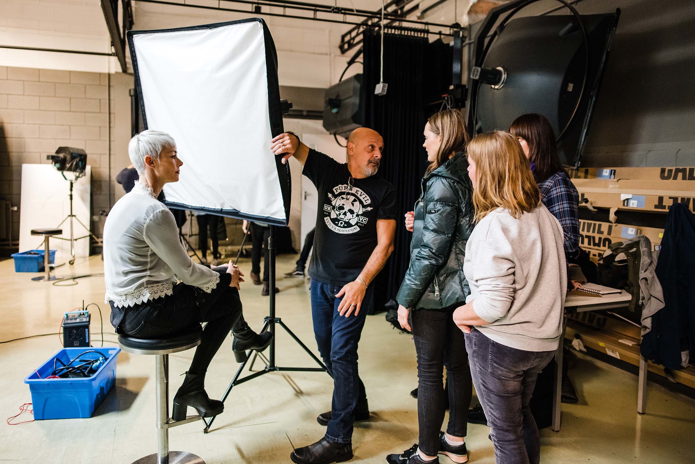 student in photography class