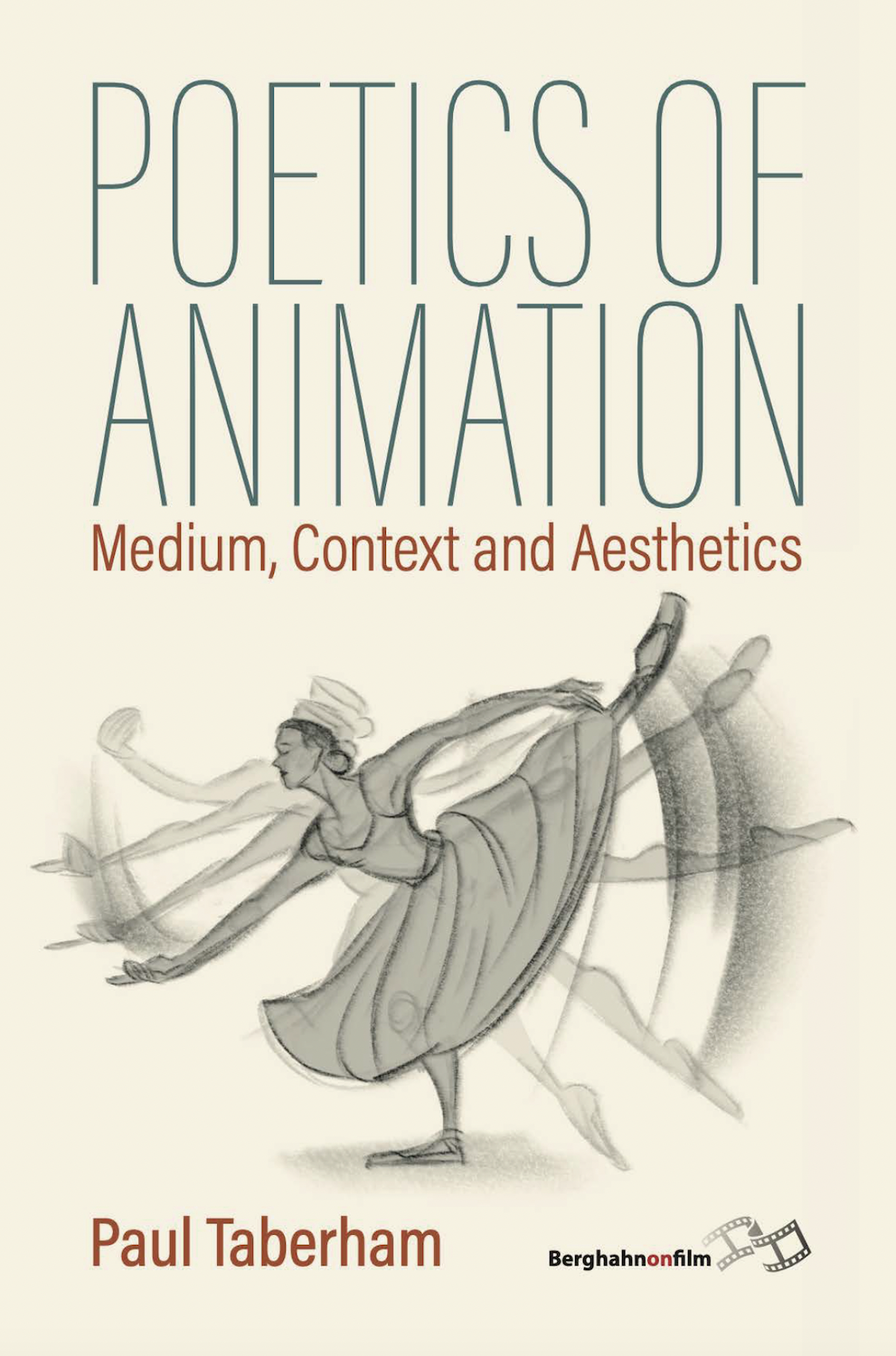 Book cover with an illustration of a ballet dancer showing animated movement. The book's title "Poetics of Animation" appears along the top.
