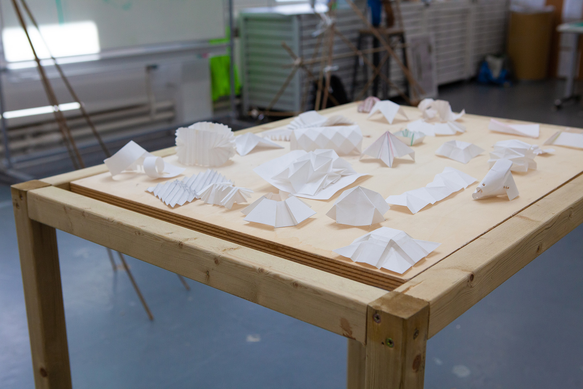 Architecture models created from paper