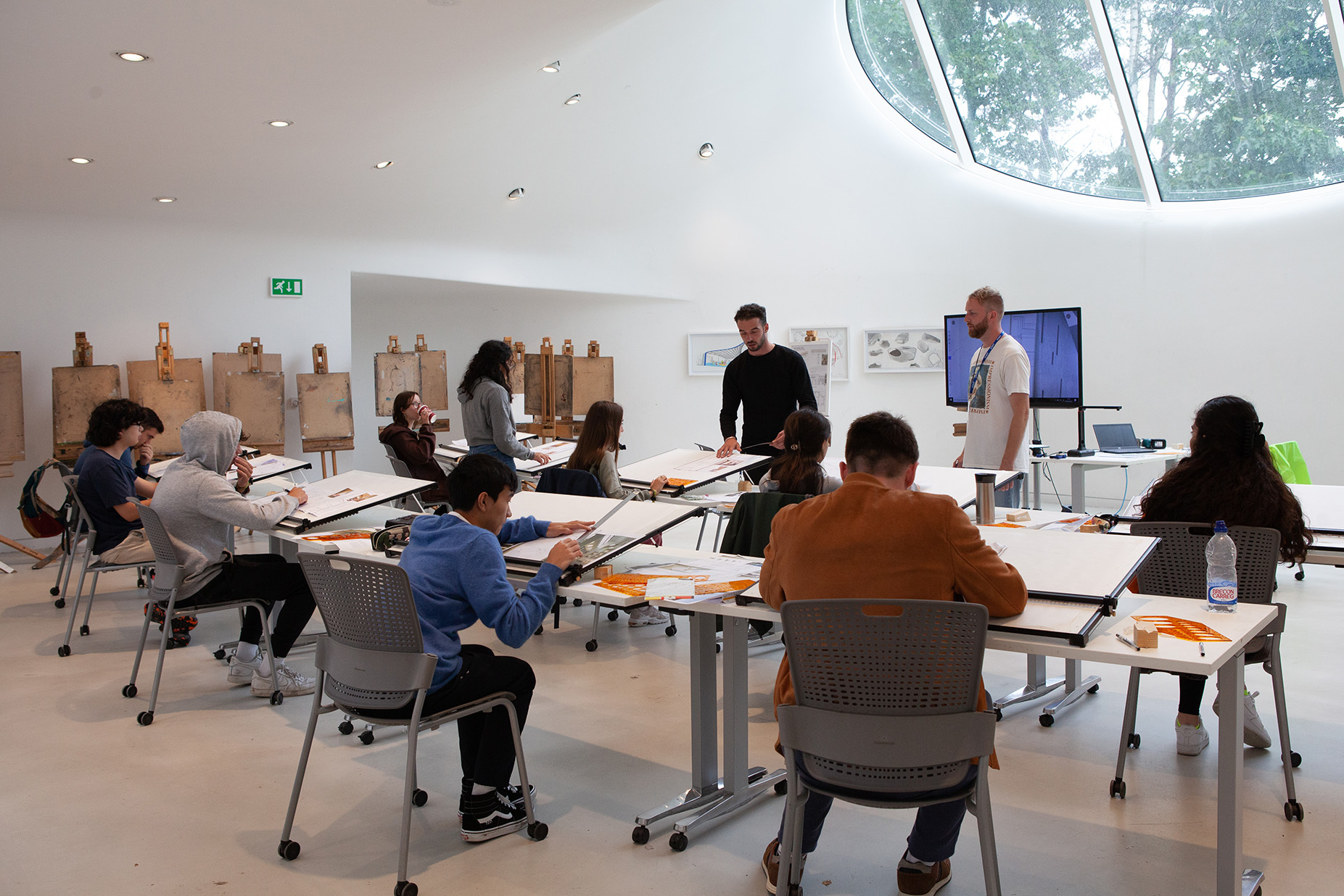 Students in an architecture class