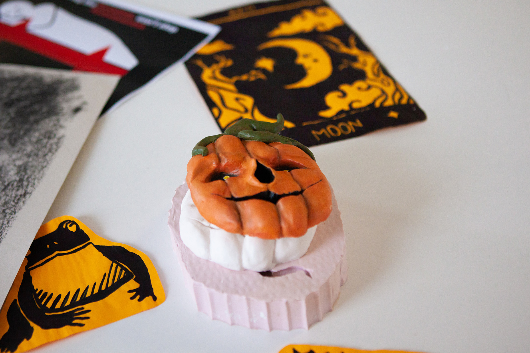 3D sculpture of a pumpkin