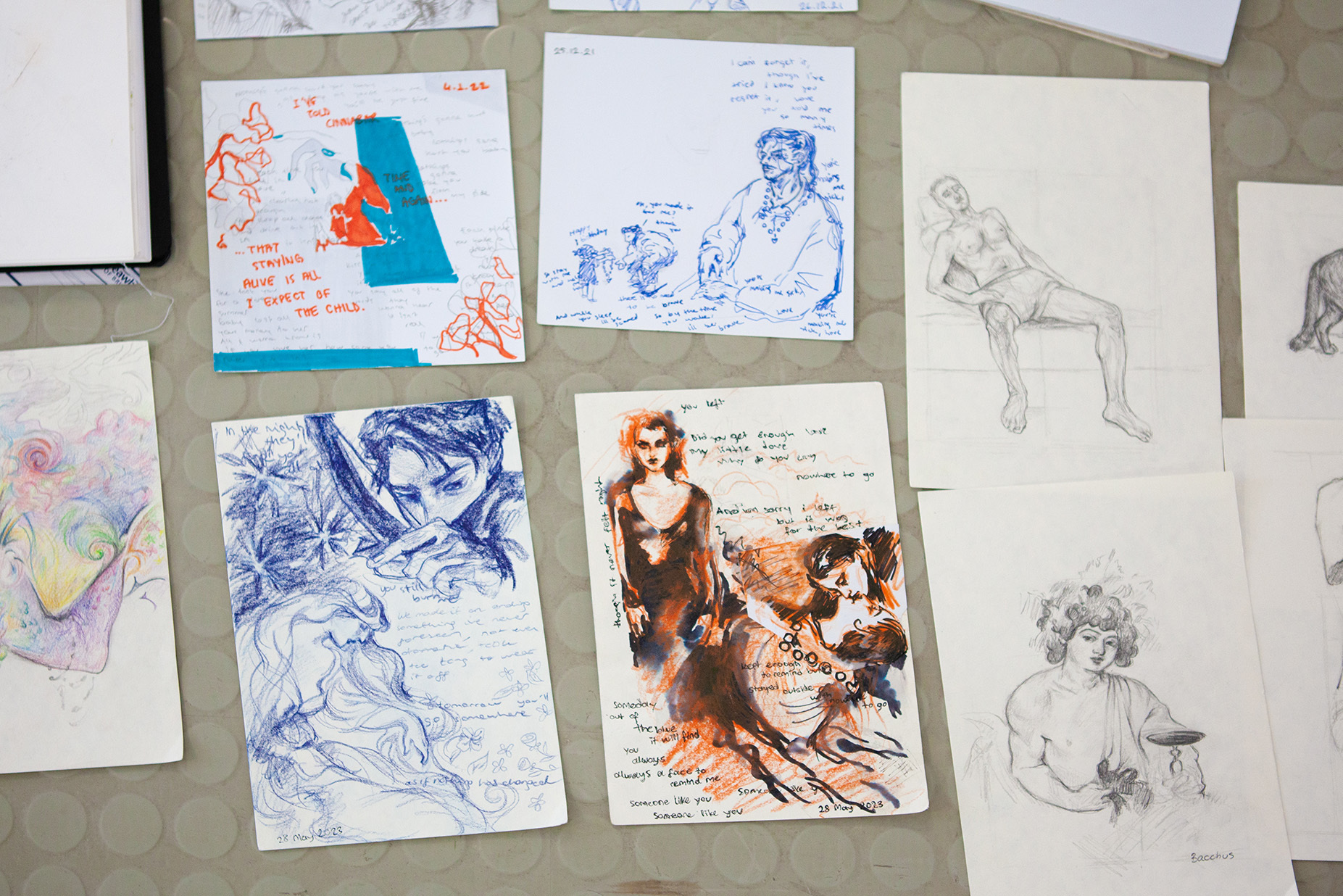 A colourful selection of life drawings
