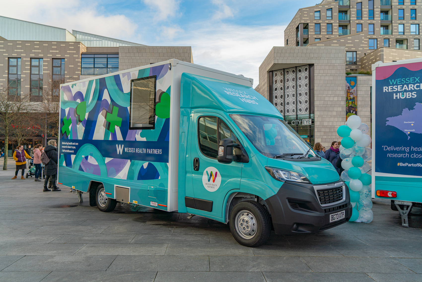 Side shot of the research bus.