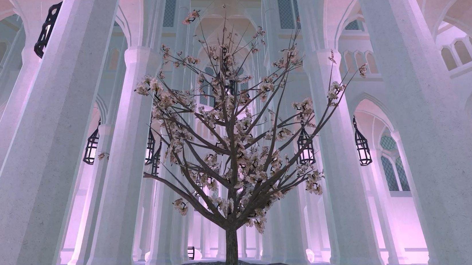 Tree inside of building