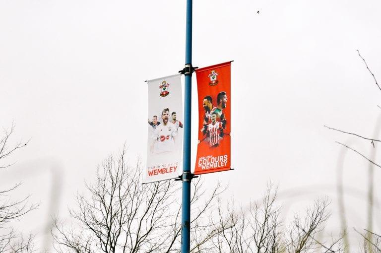 Southampton FC banners at Wembley