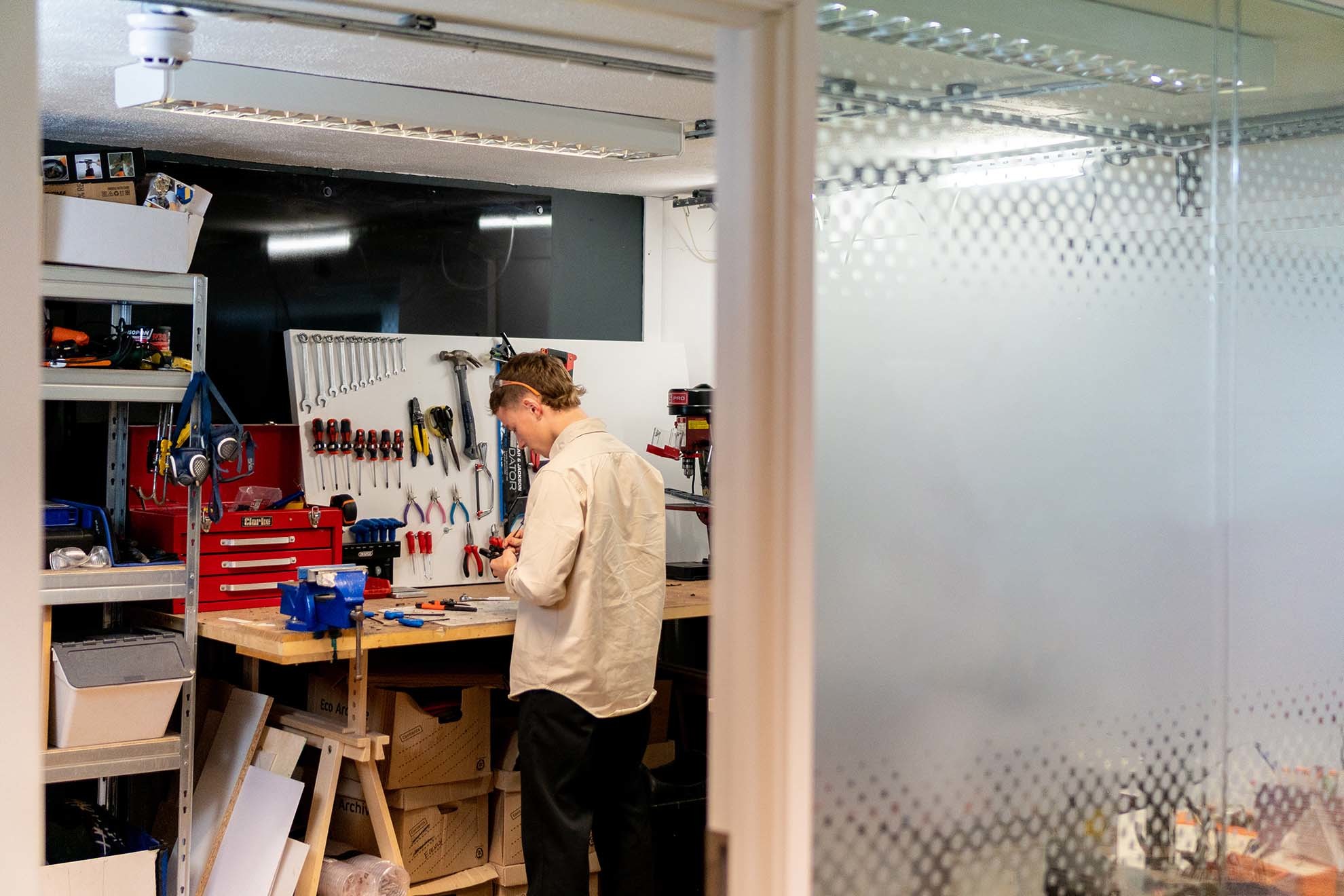 Aetha working in their studio