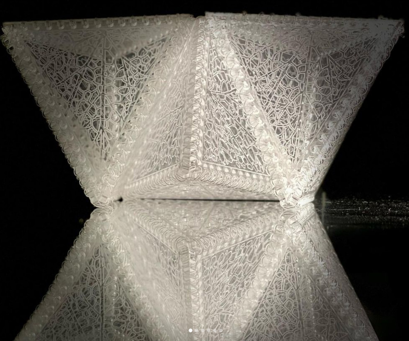 An intricate lampshade design