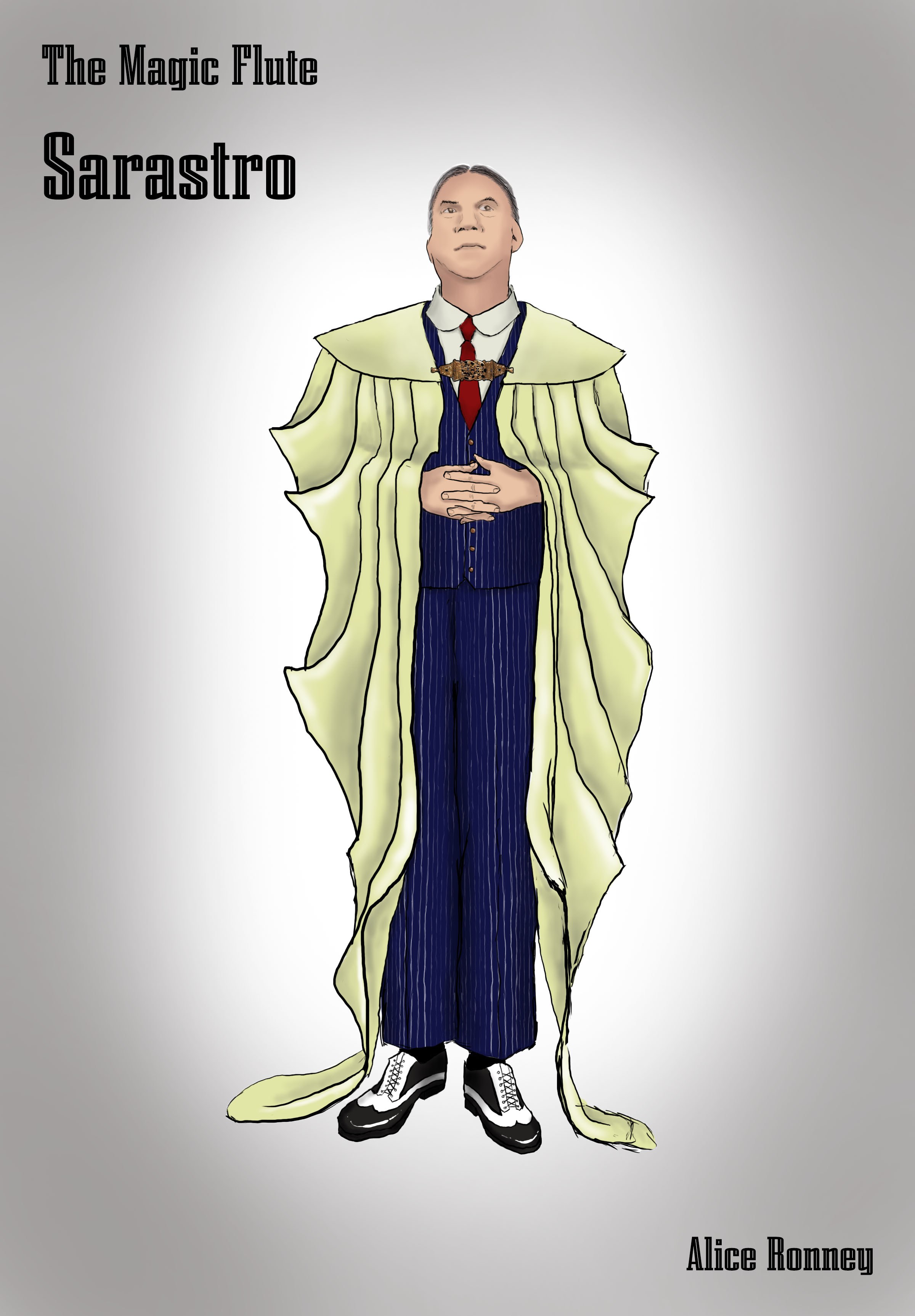 Illustration of a costume design inspired by Sarastro