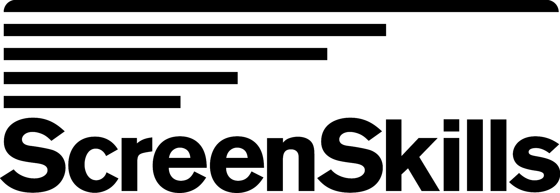 A series of horizontal lines above the word ScreenSkills