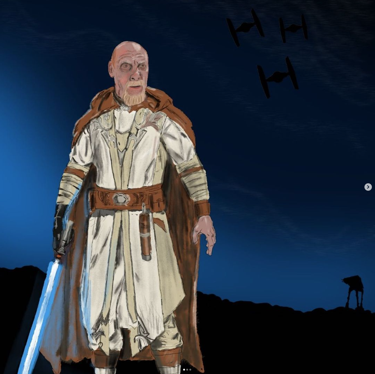 Liam Nunn (with lightsaber), by Beav