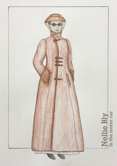 Costume development in a sketchbook