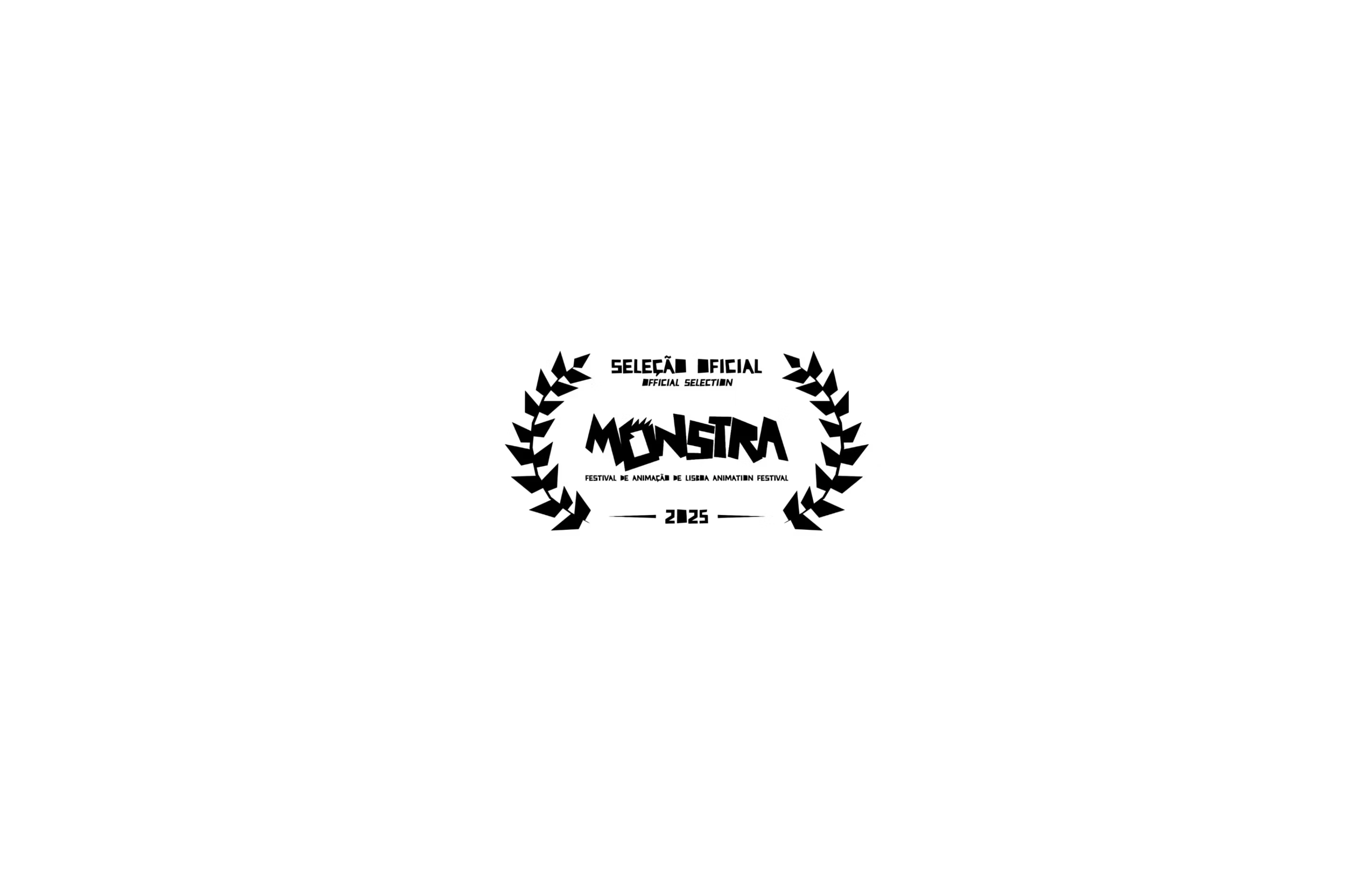 Black film festival laurel wreath logo with "SELECAO OFICIAL MOSTRA" text and "2021" on light grey background.