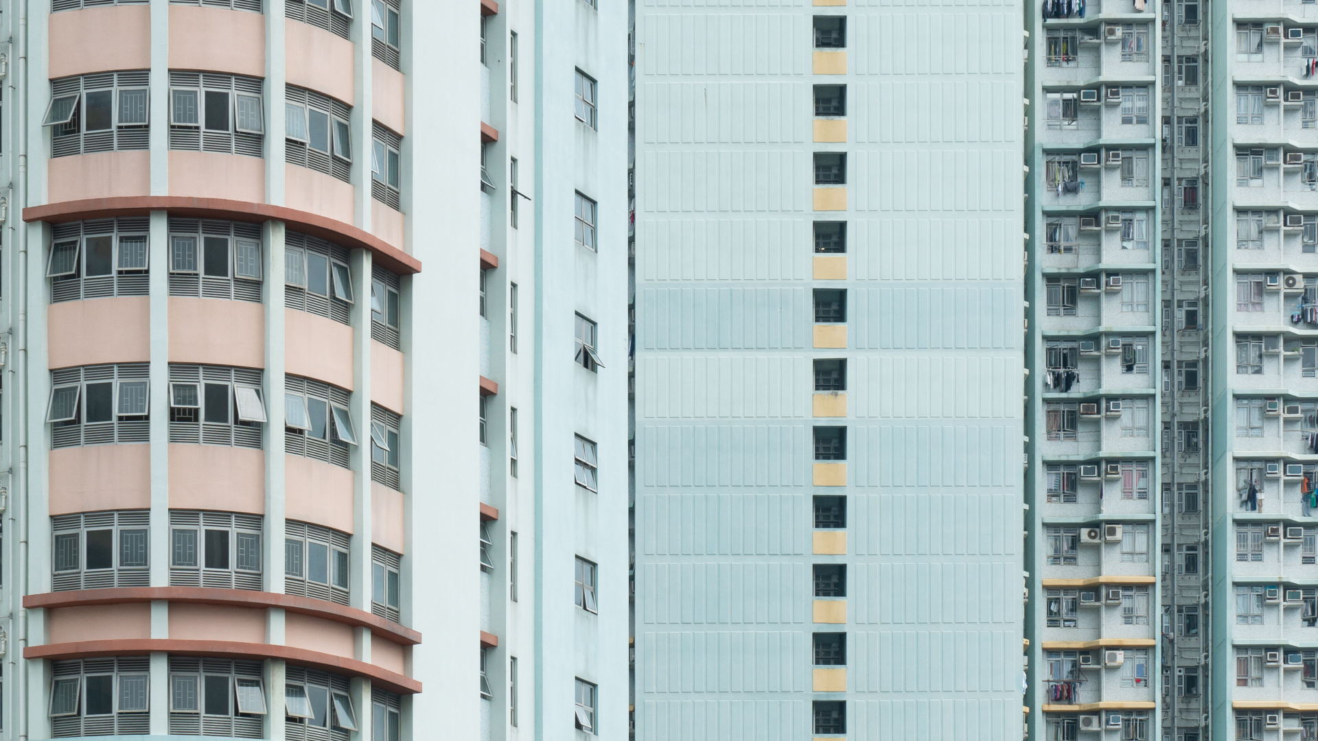 exterior of a section of high rise flats