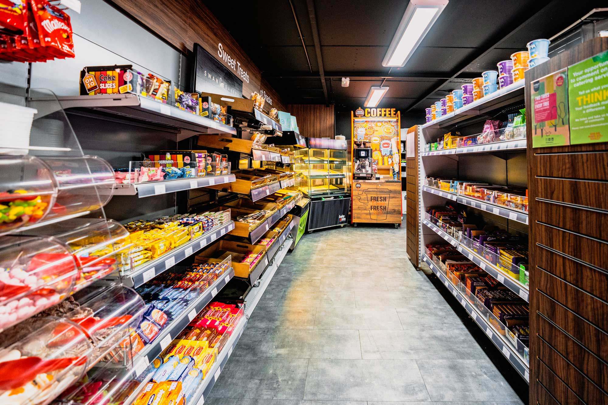 Image of The Shop displaying different snack items