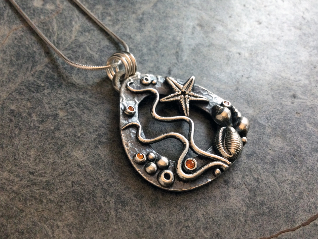 Large silver pendant