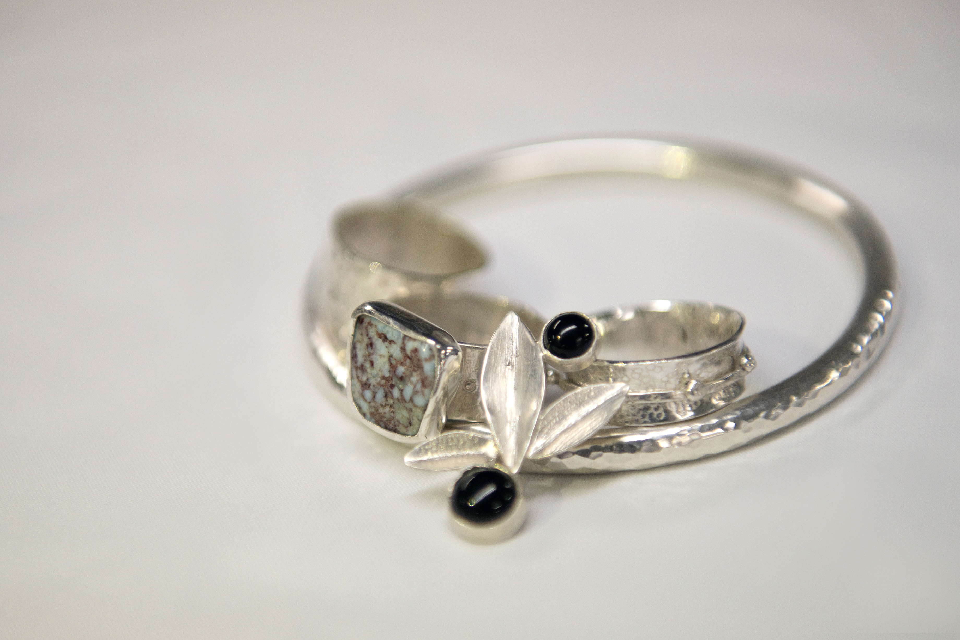 Example of silversmithing jewellery piece