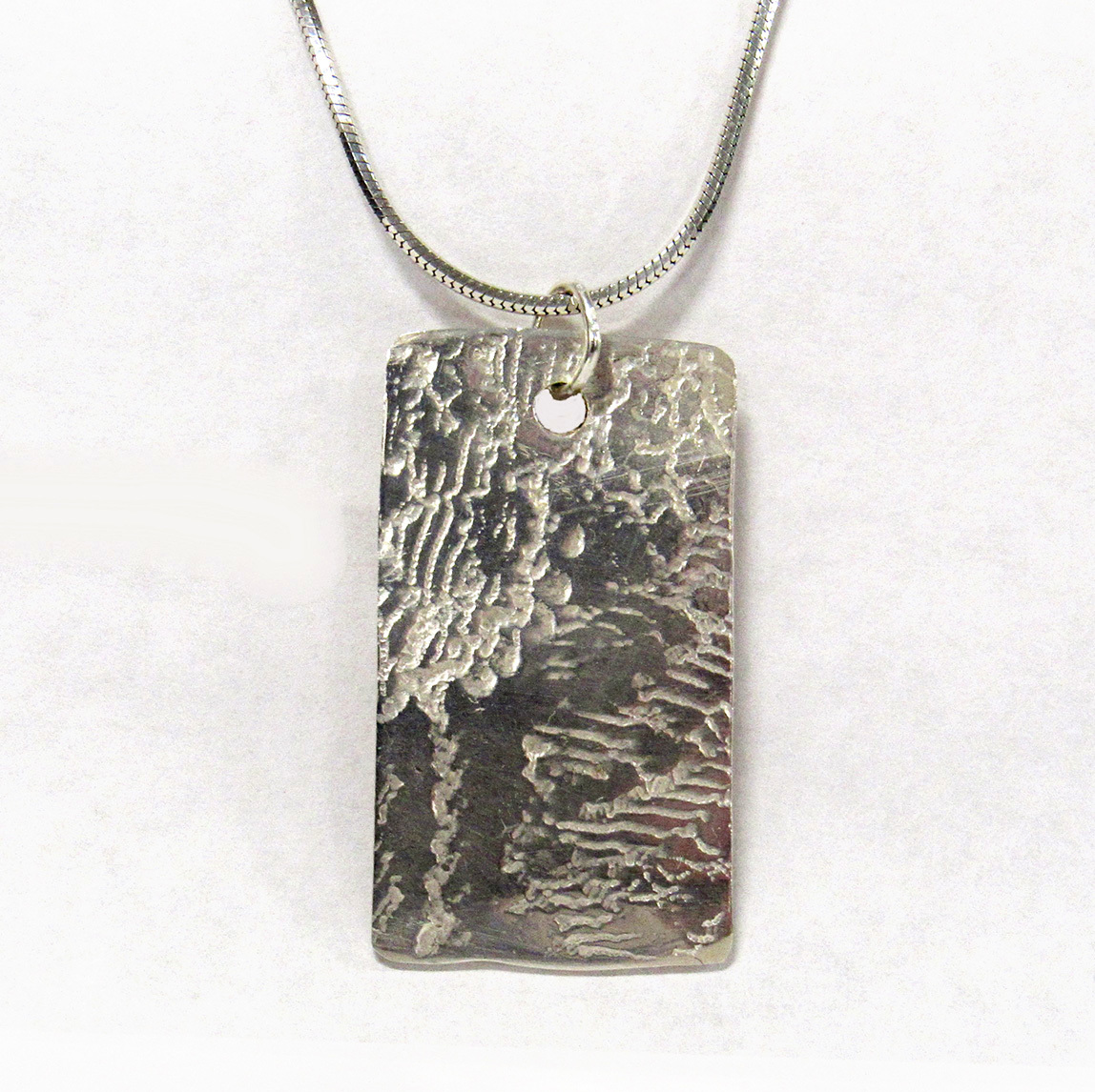 Example of silversmithing jewellery piece