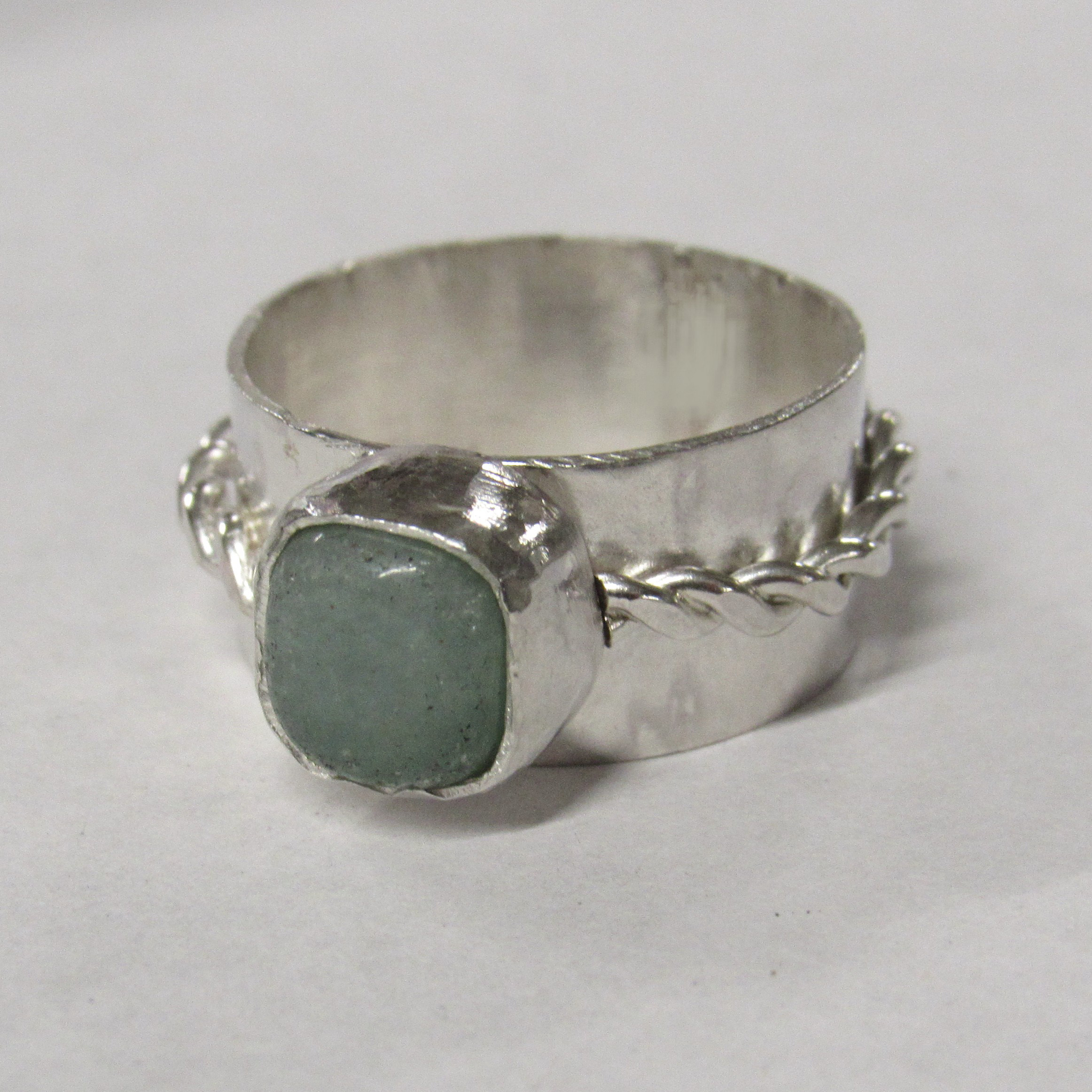 Example of silversmithing jewellery piece