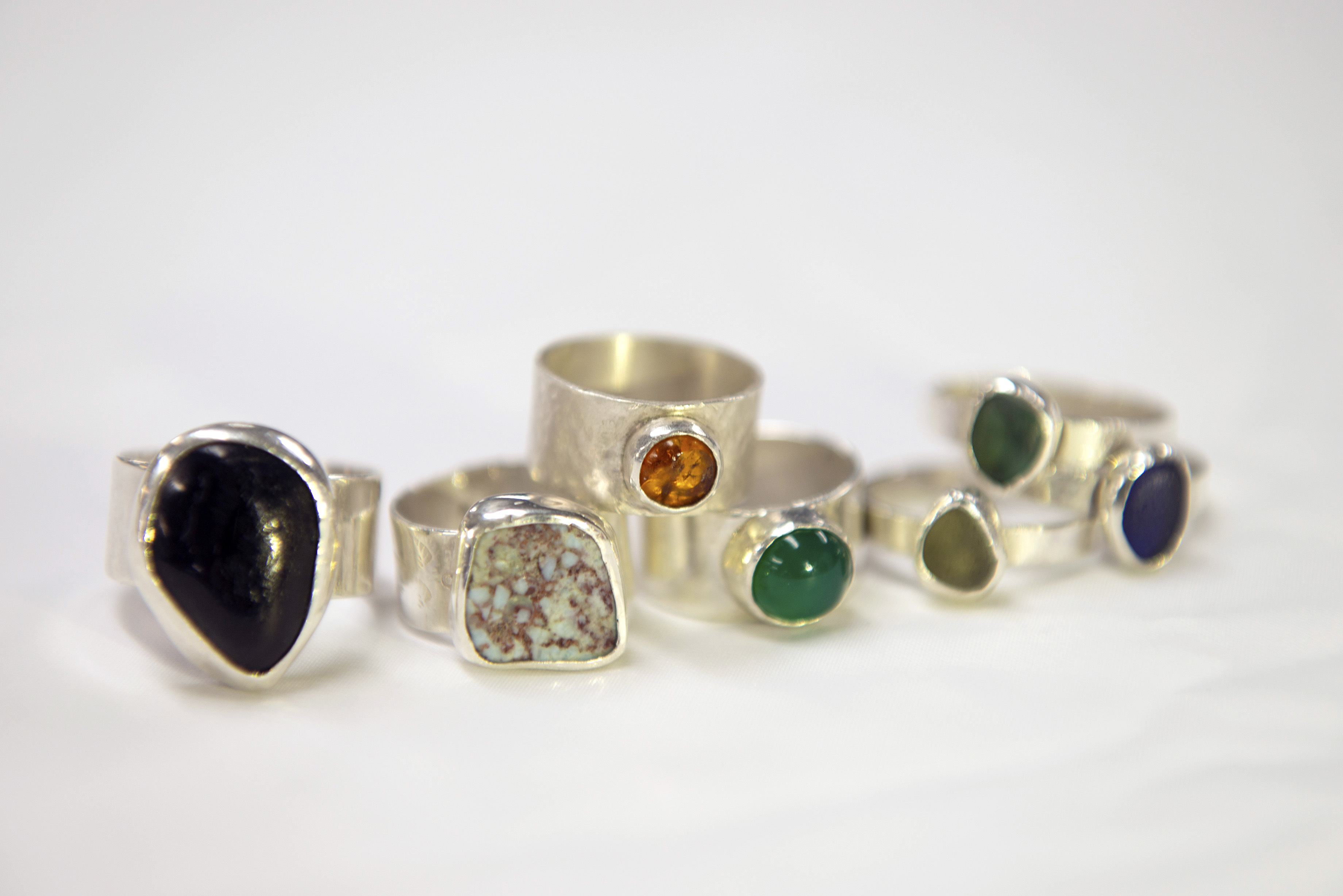 Example of silversmithing jewellery piece