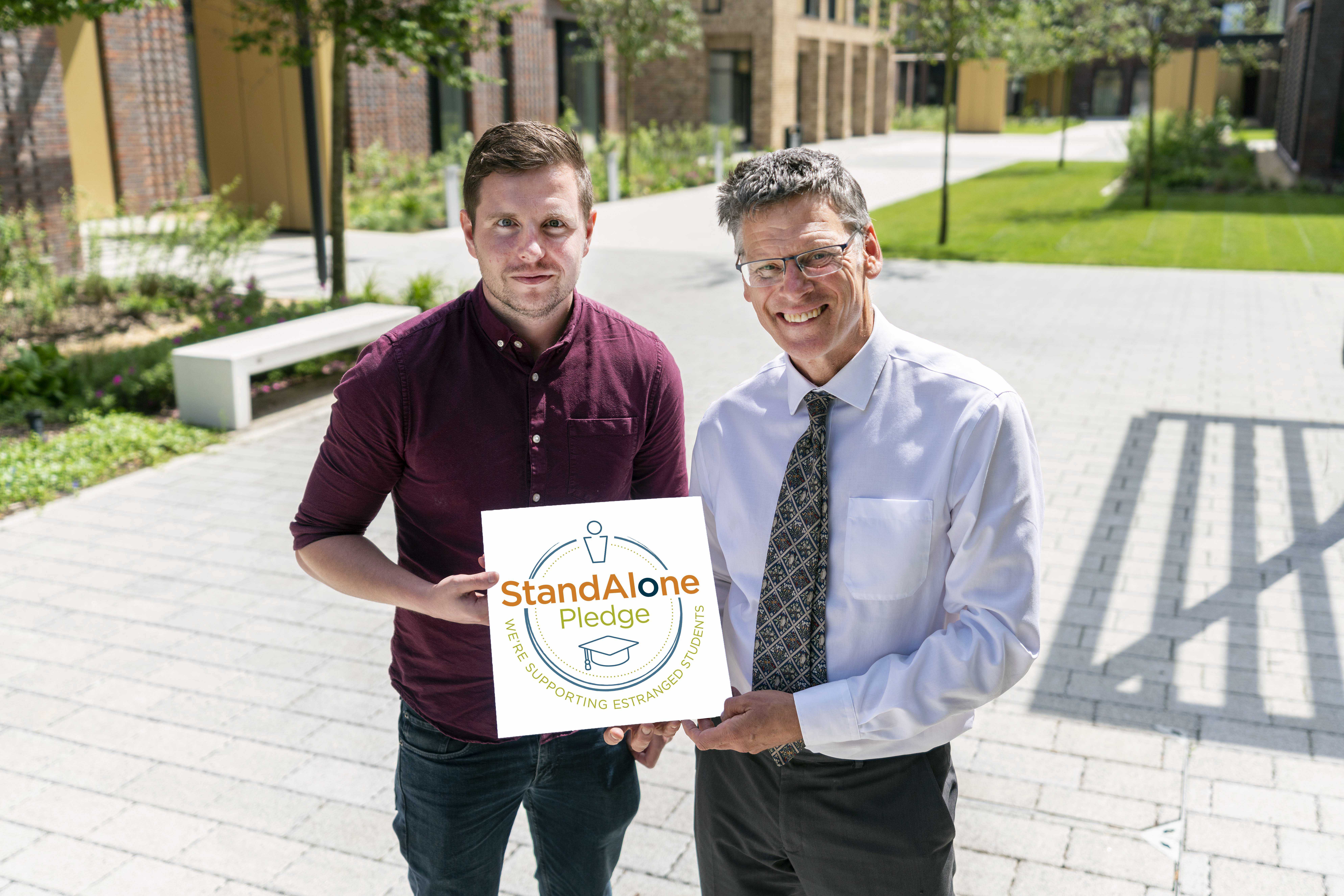 Dr Alex Blower and Professor Paul Gough have signed the Stand Alone Pledge to support estranged students.