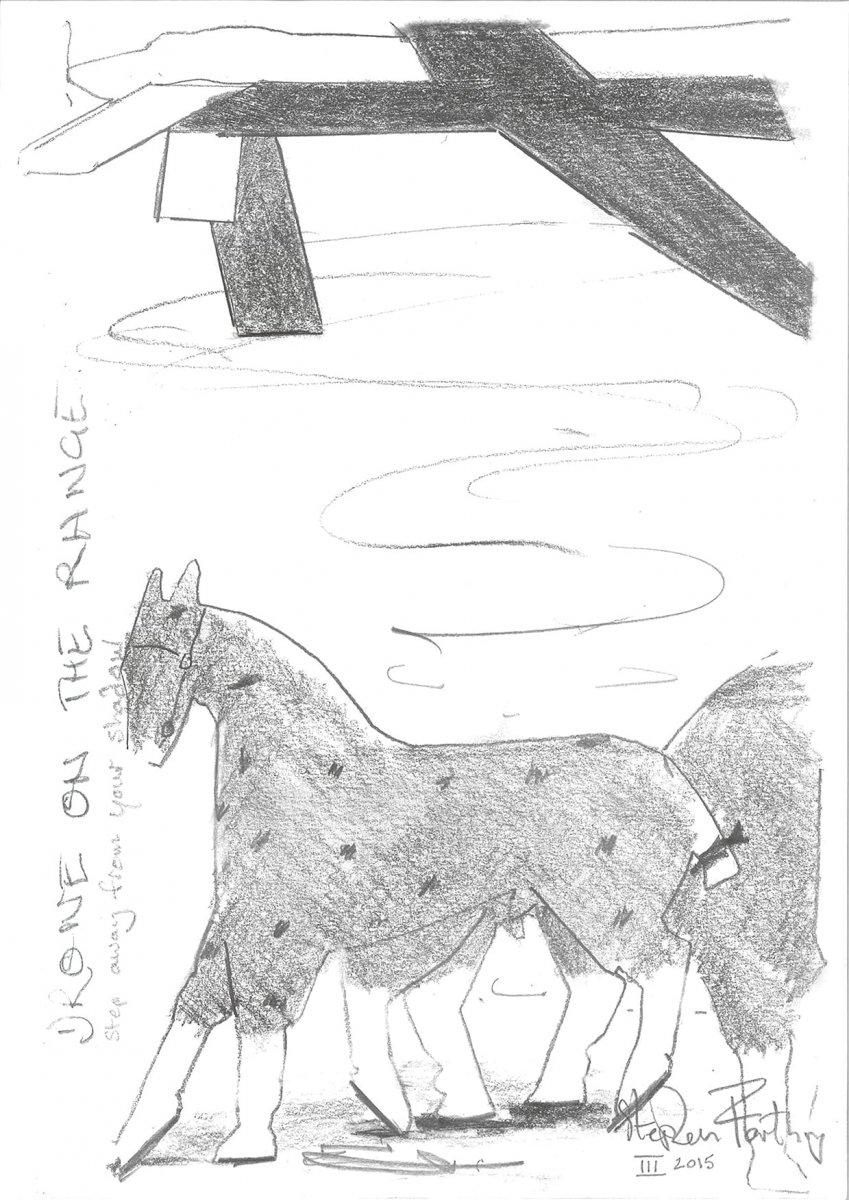 Pencil sketch of a horse