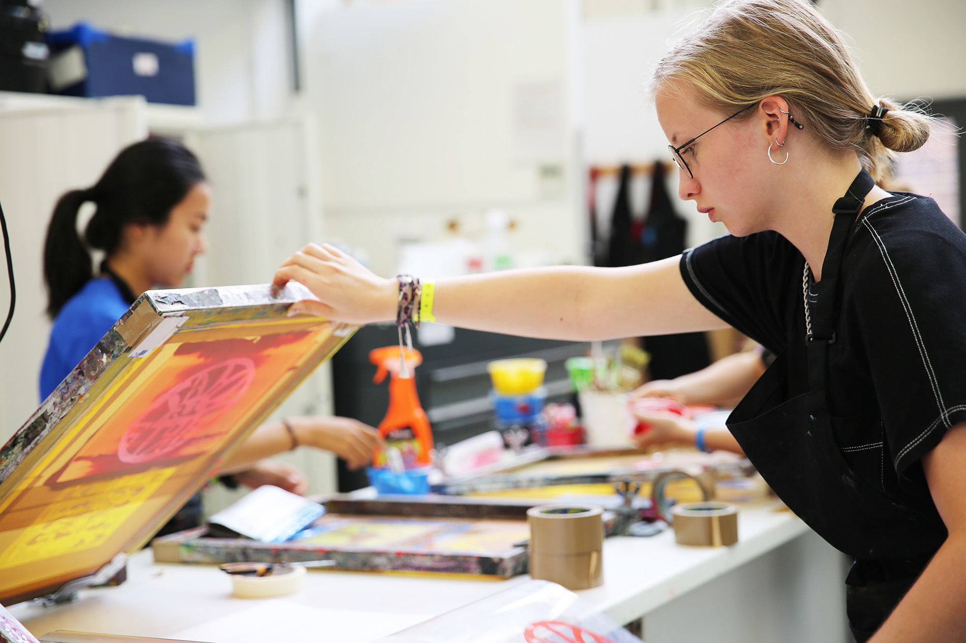 Student screenprinting