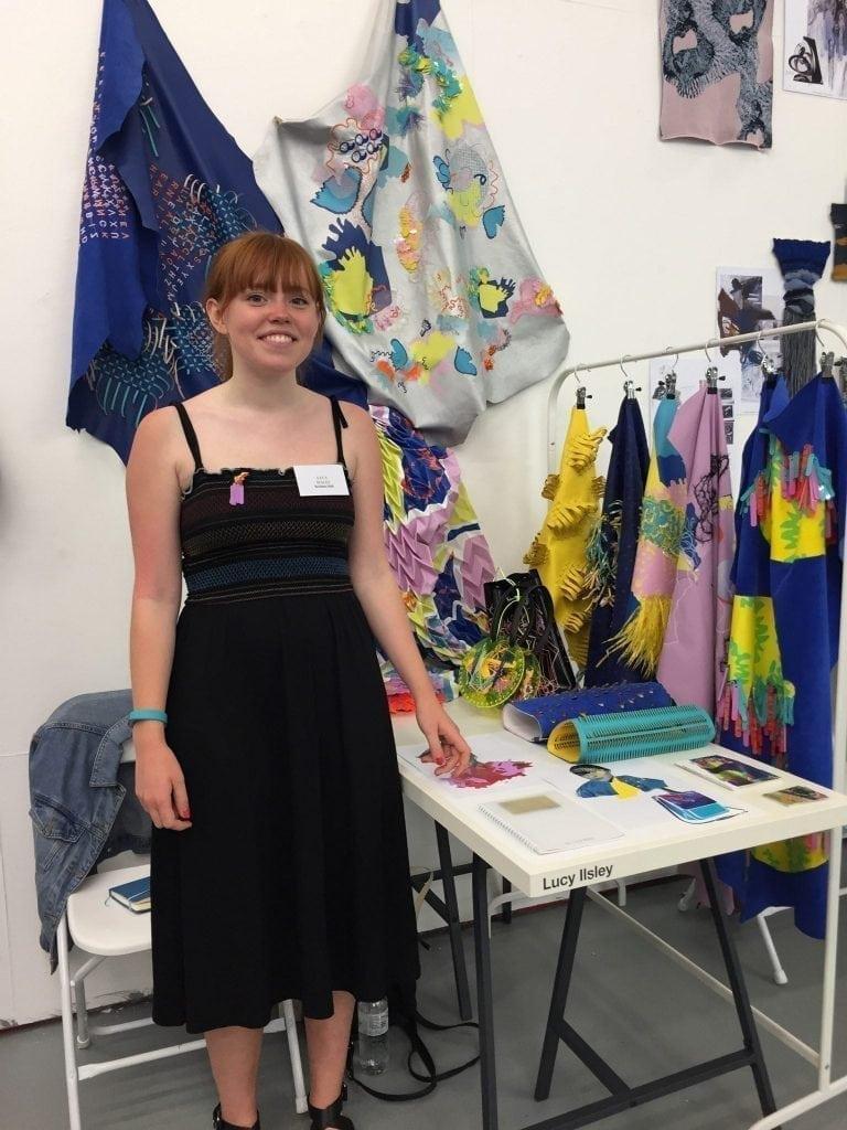 Lucy with her award-winning work