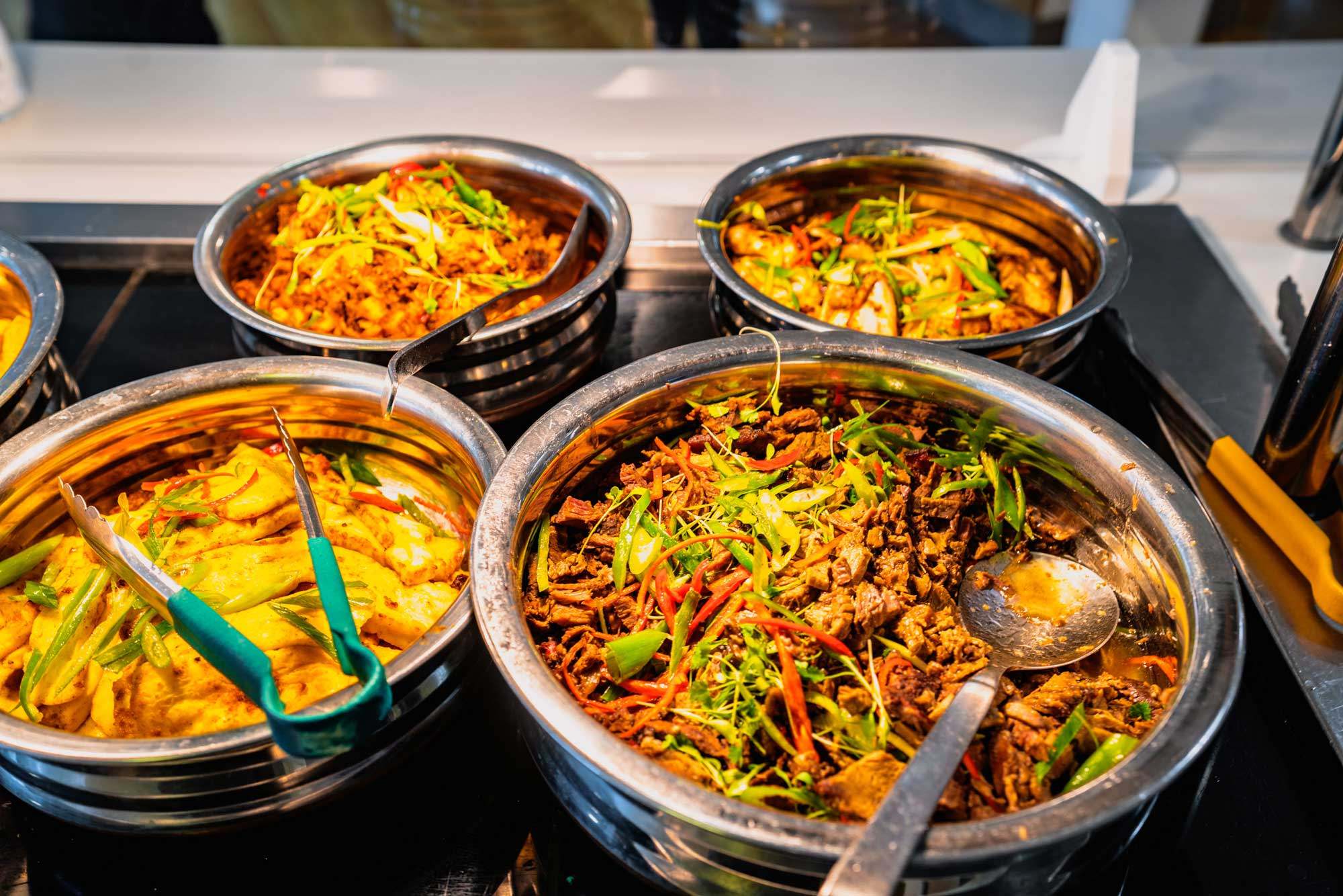 Image of The Refectory's hot food displayed in pots