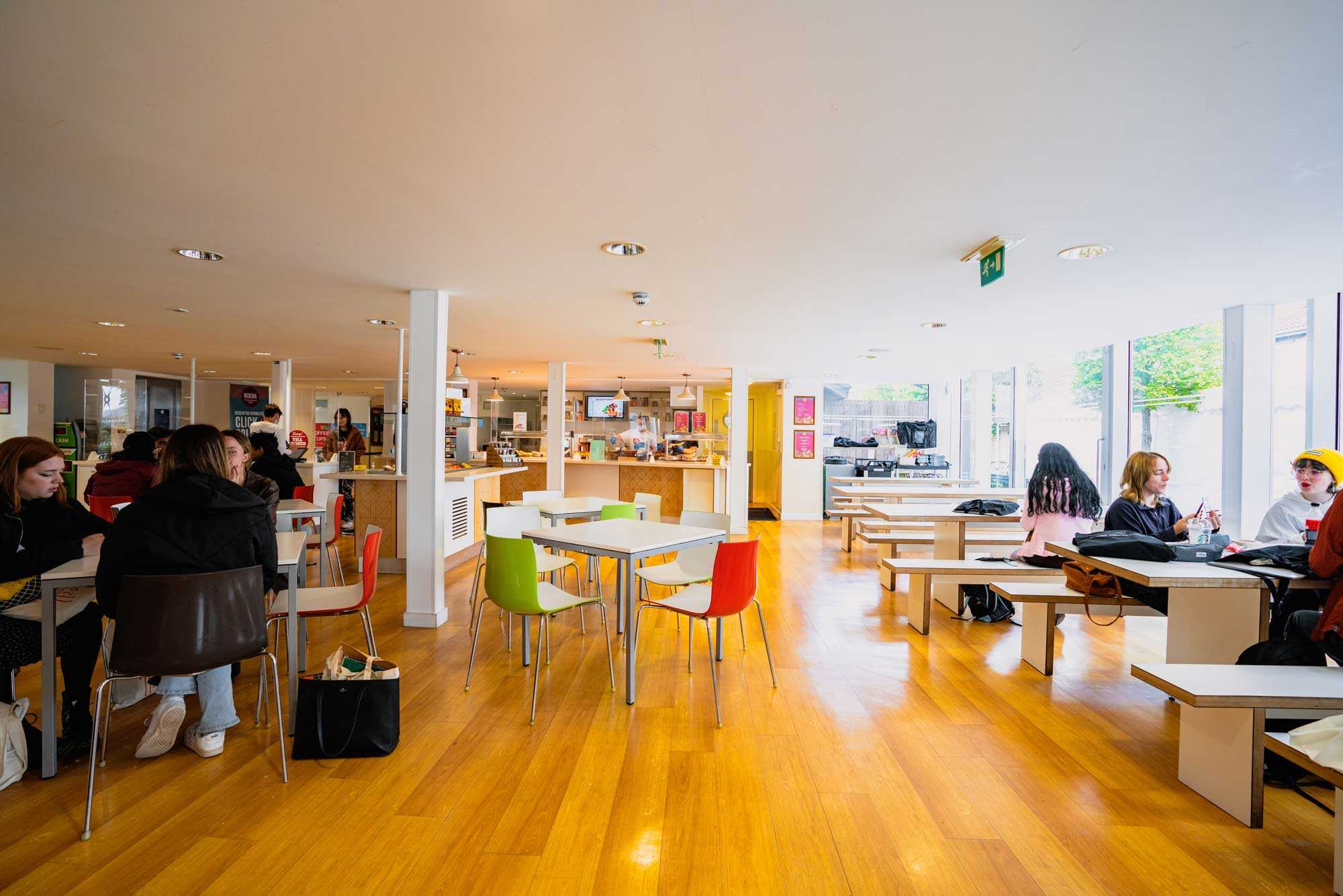 Image of The Refectory with people eating lunch