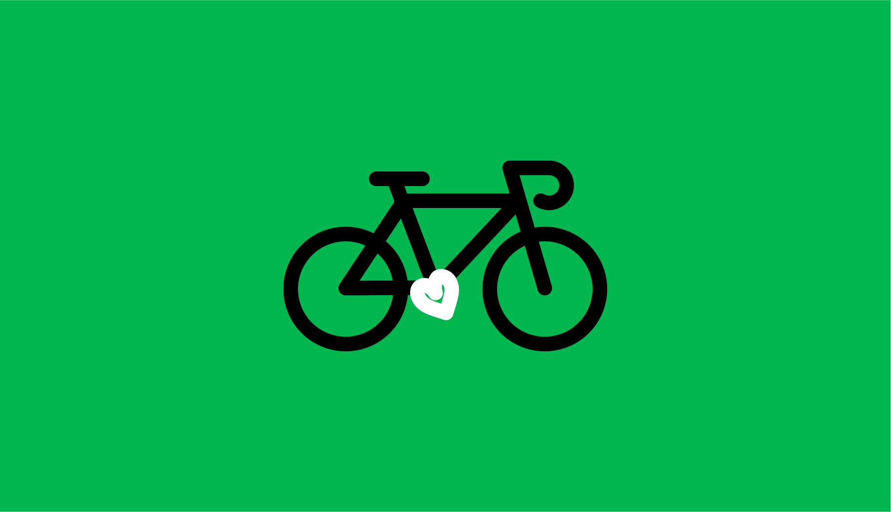 B&W icon on a green background