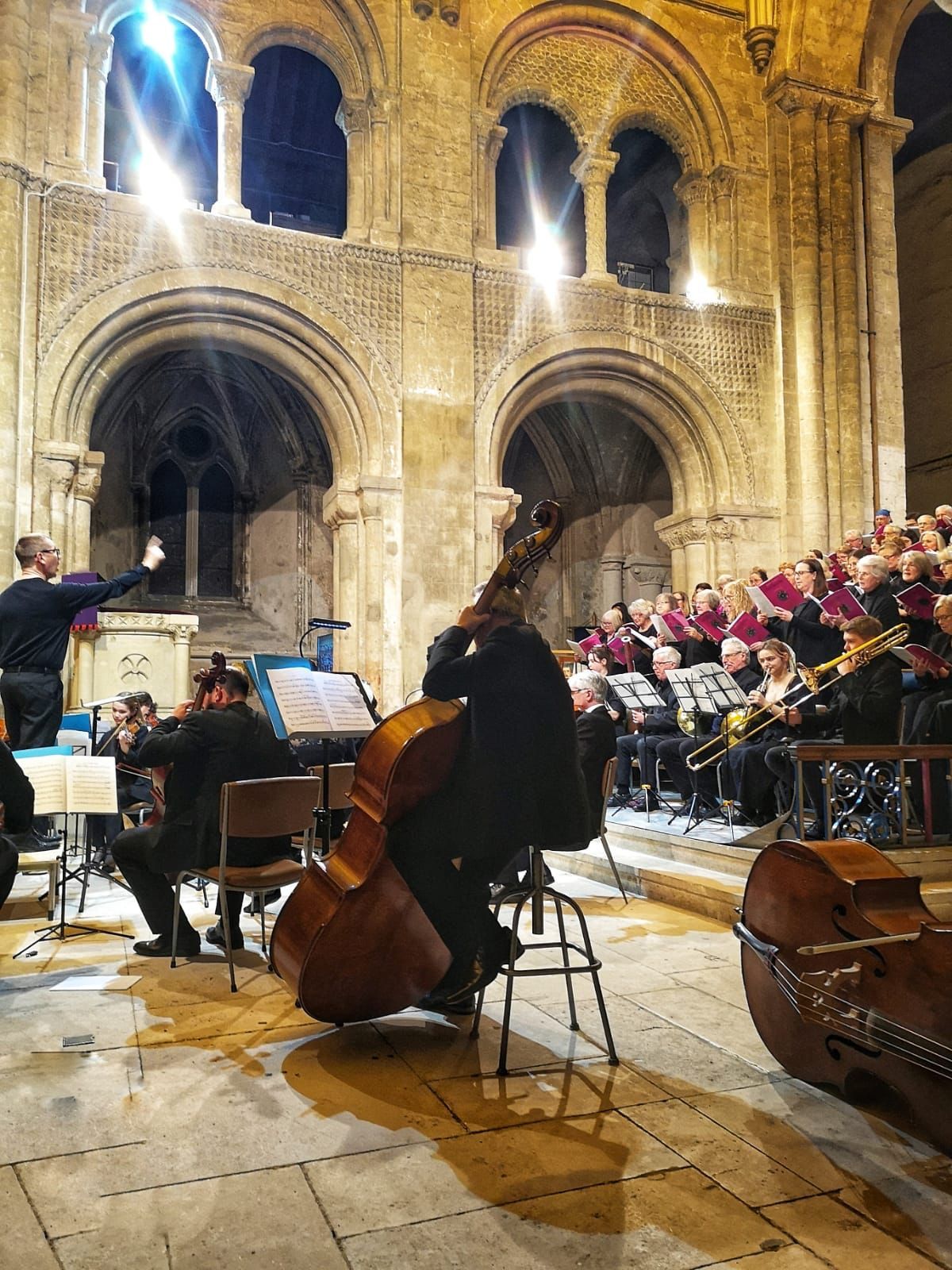 University Music Choir in Winchester cathedral performing