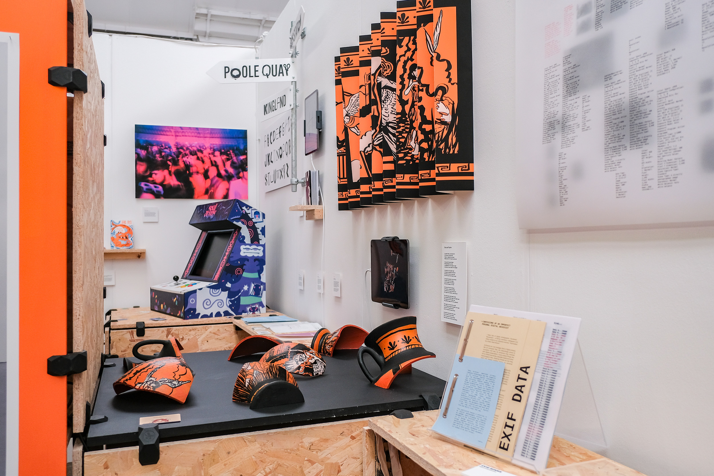 The Visual Communication stand at the London summer show (D&AD New Blood Exhibition) in June 2023 – the stand won the coveted best stand award