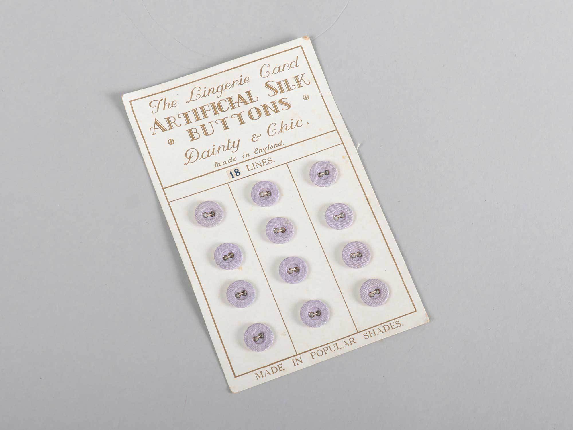 Artificial silk buttons