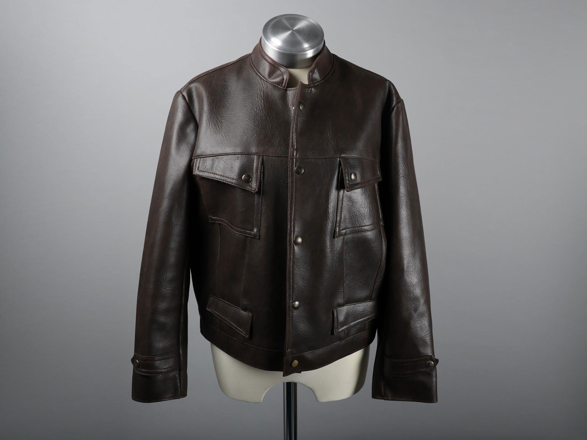 A jacket that looks like it is made of leather