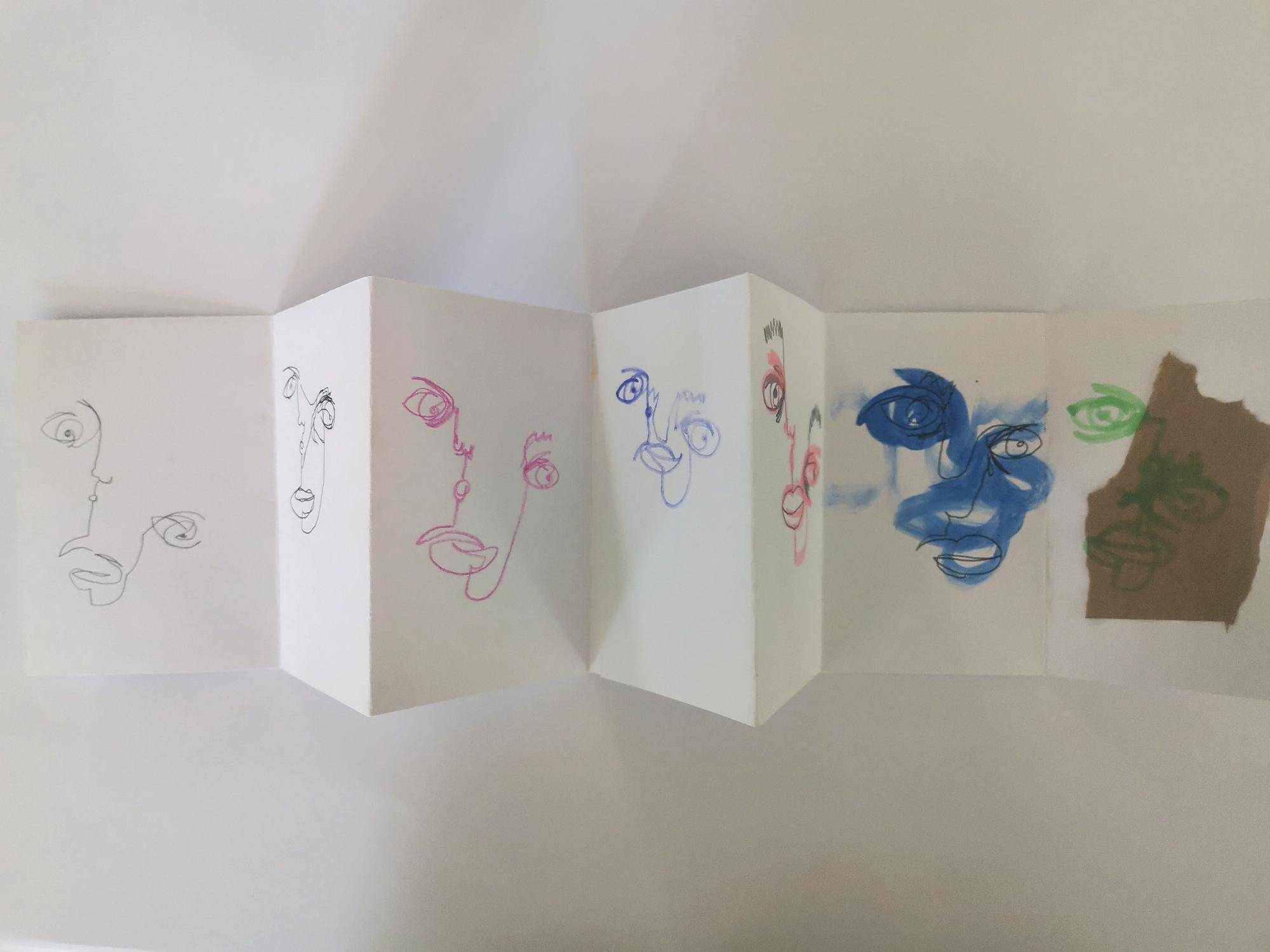 Year 7 Textiles – Blind contouring inspired by Claude Heath