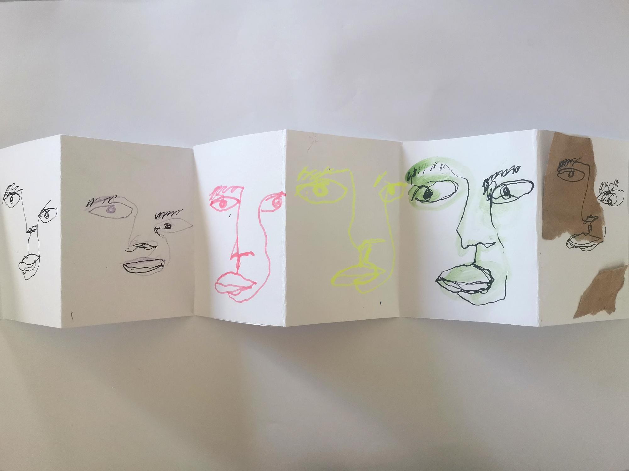 Year 7 Textiles – Blind contouring inspired by Claude Heath