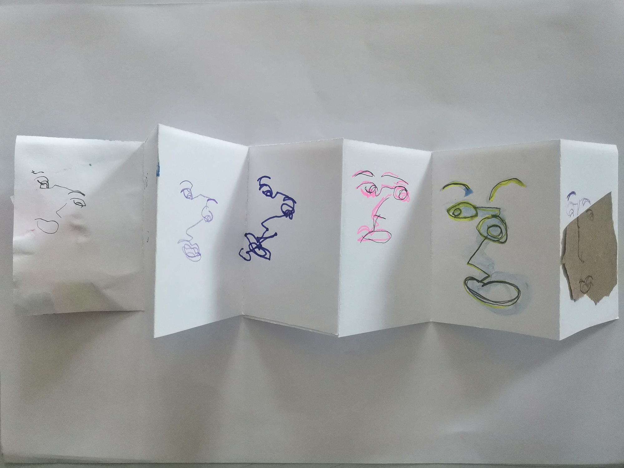 Year 7 Textiles – Blind contouring inspired by Claude Heath