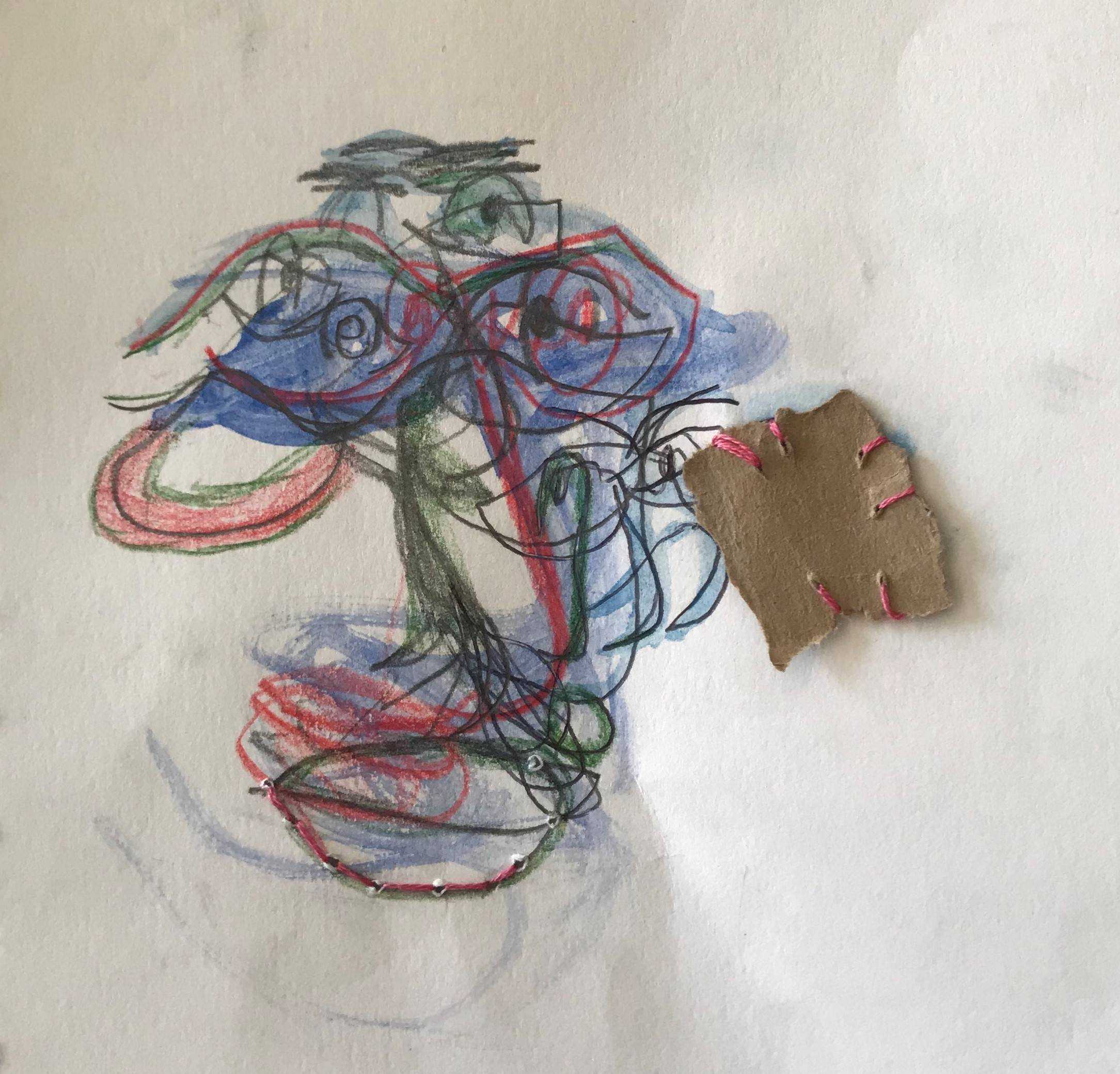 Year 7 Textiles – Blind contouring inspired by Claude Heath