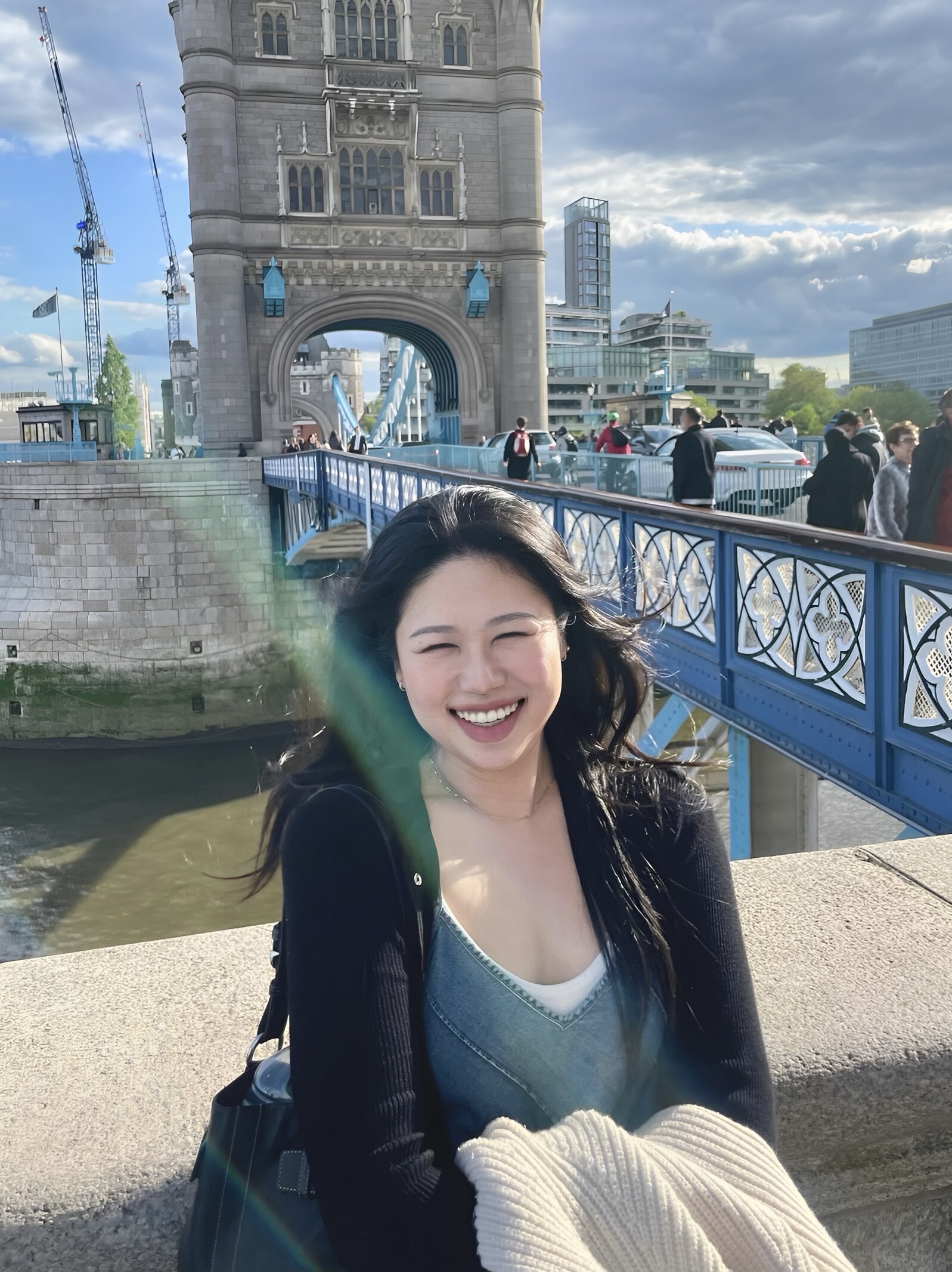Portrait of Y Jo taken on Tower Bridge, London