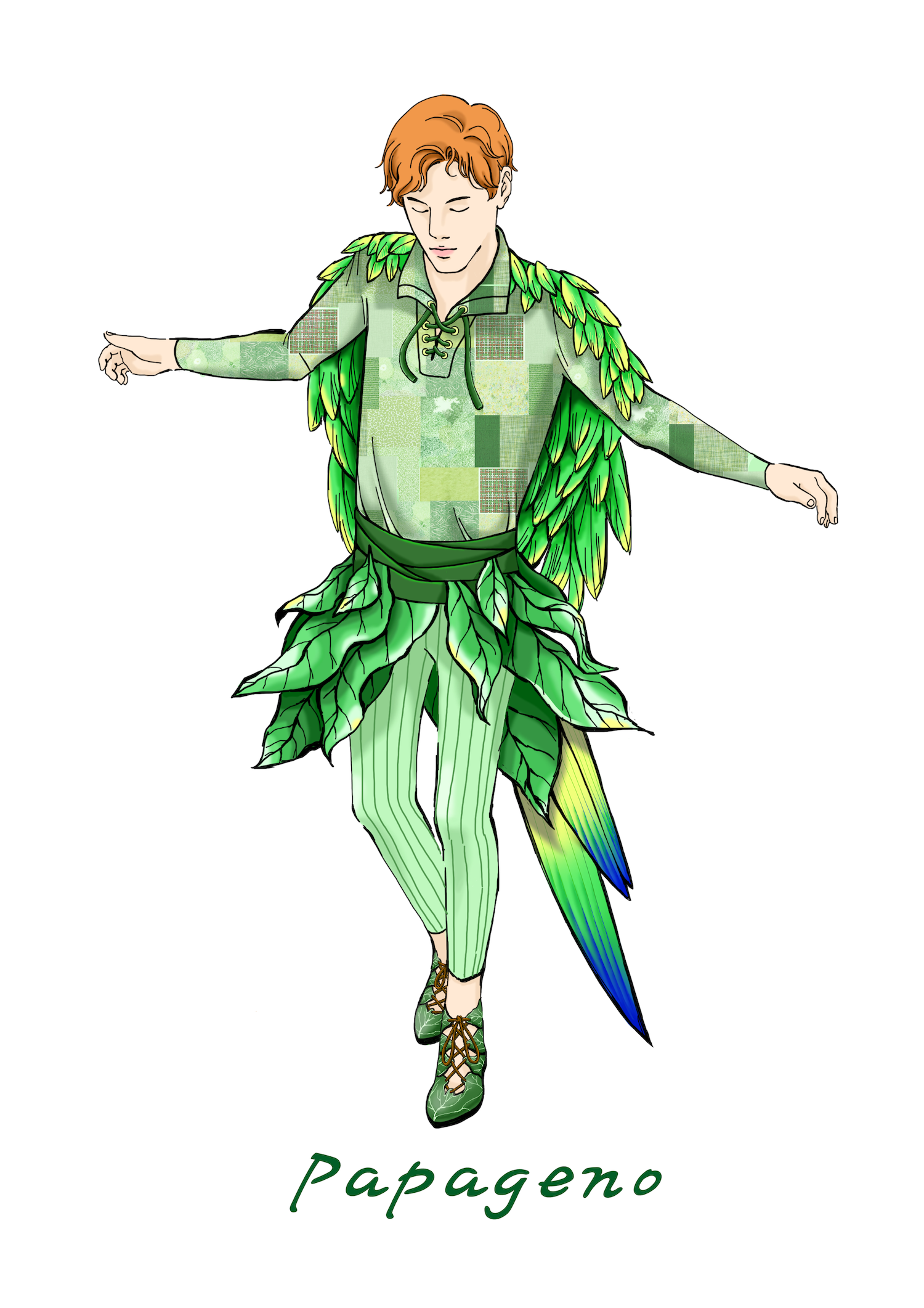 Costume design inspired by The Magic Flute