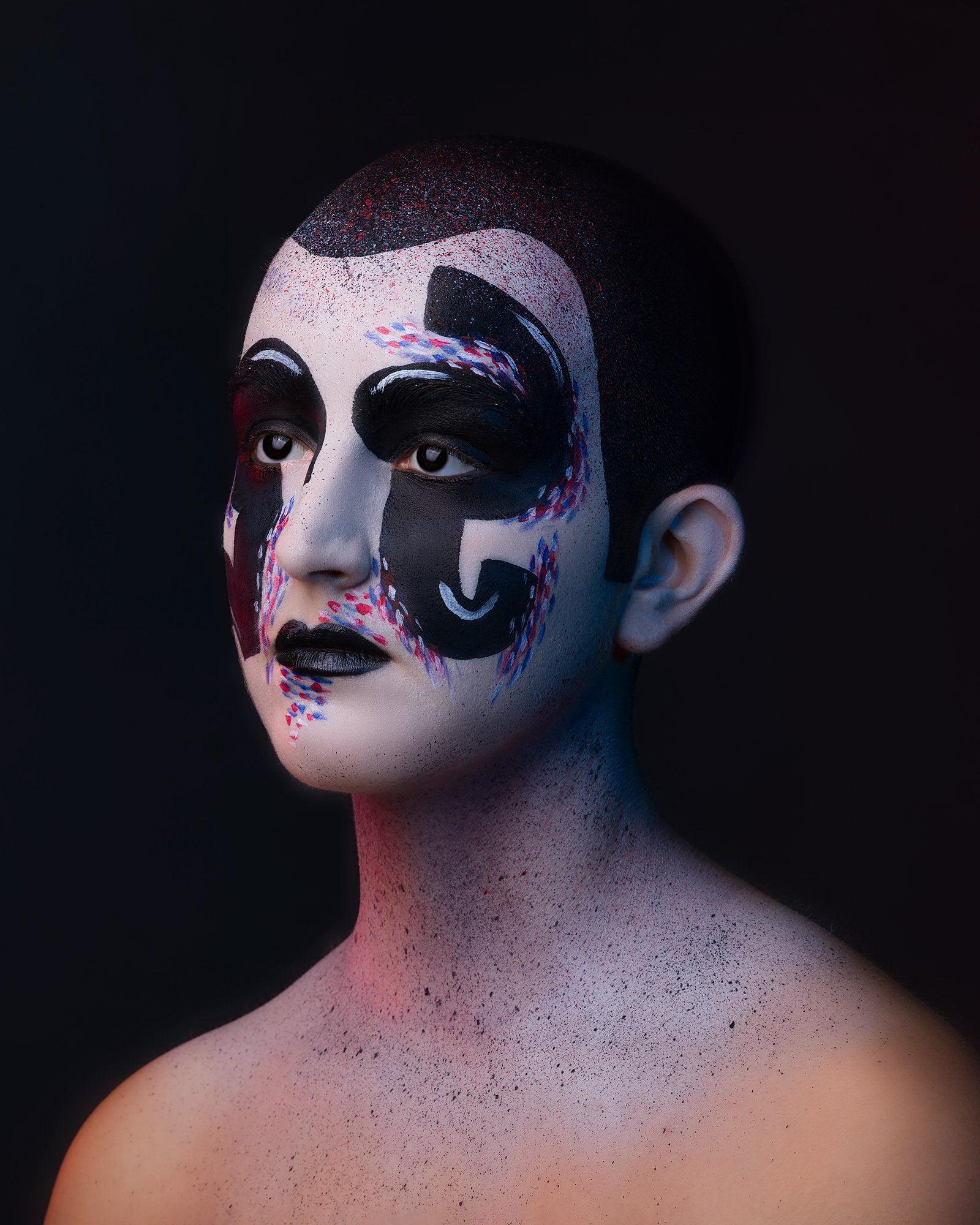 Model with colourful make-up