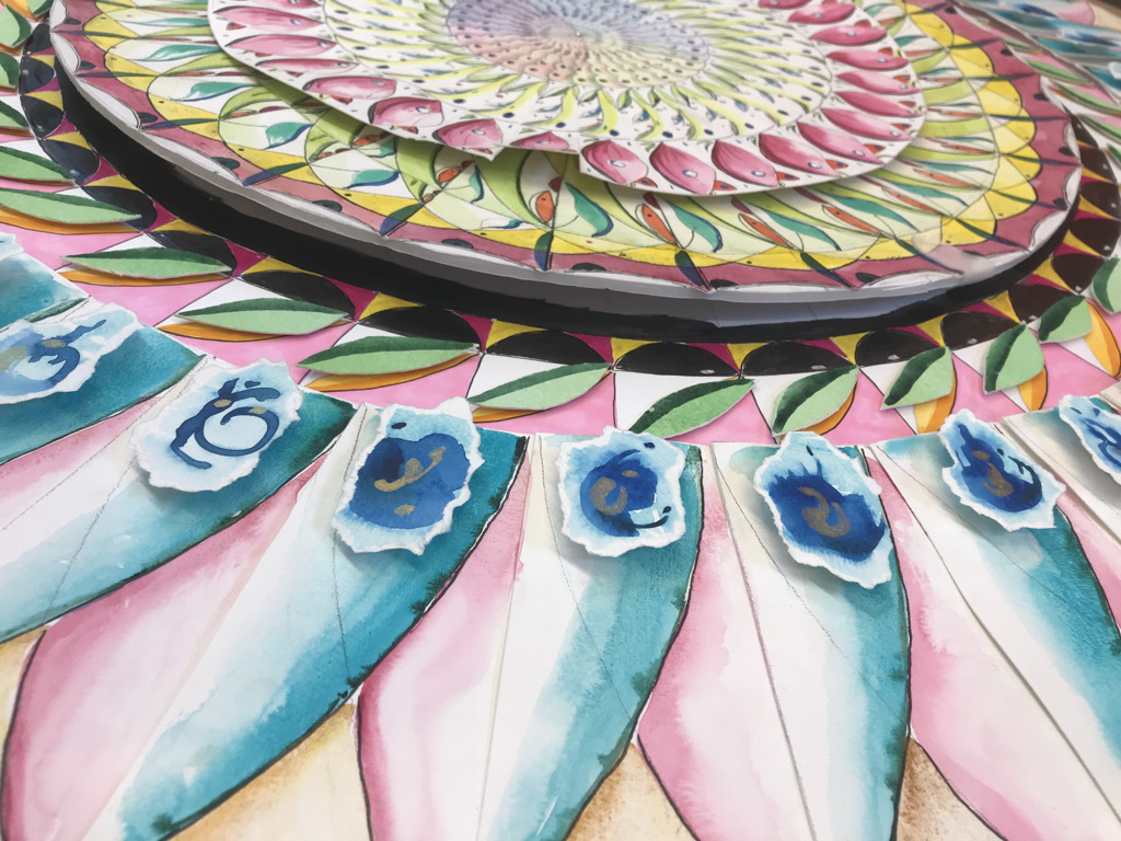 Watercolour painting of different marks