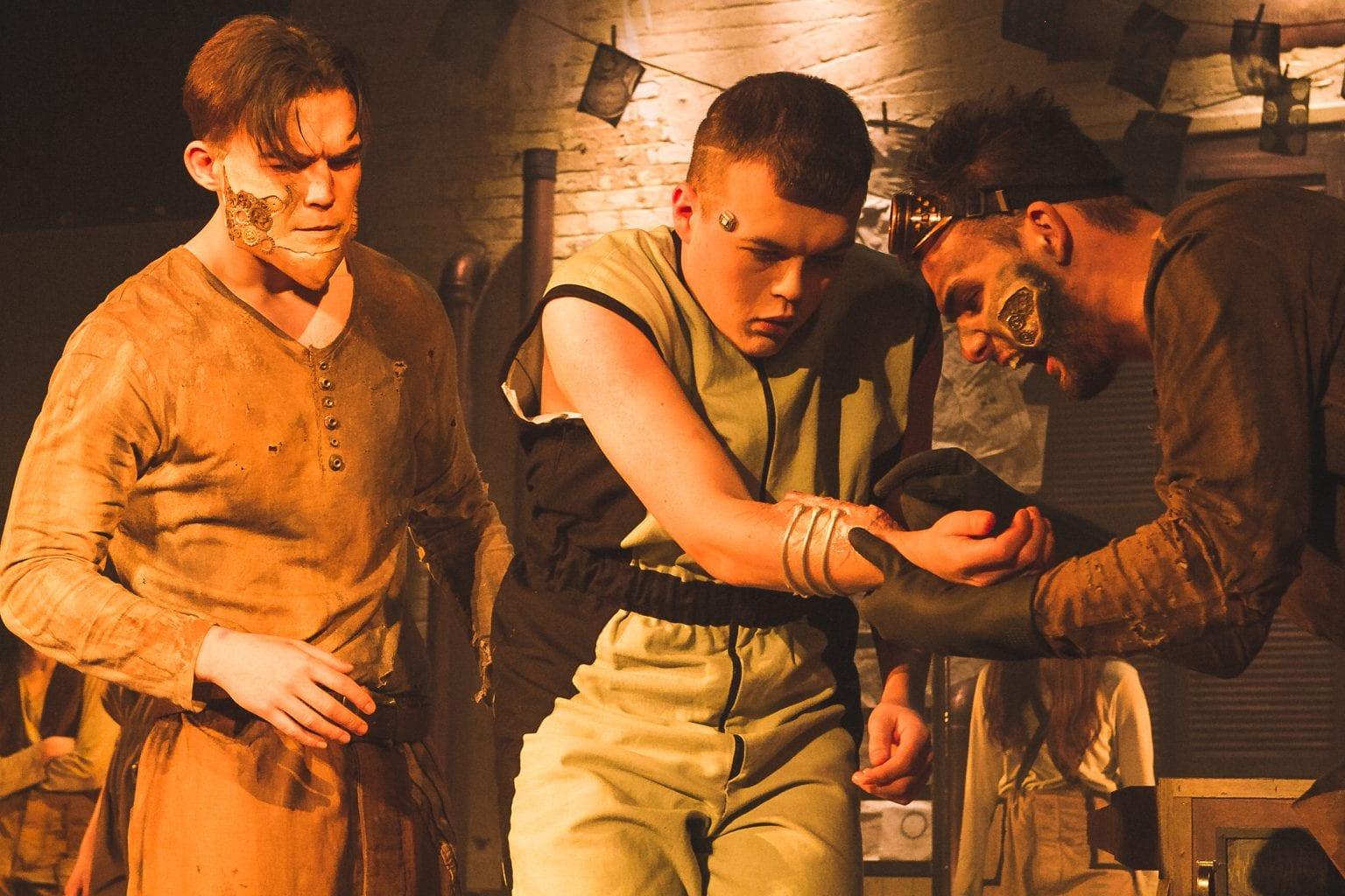 Male actors on stage