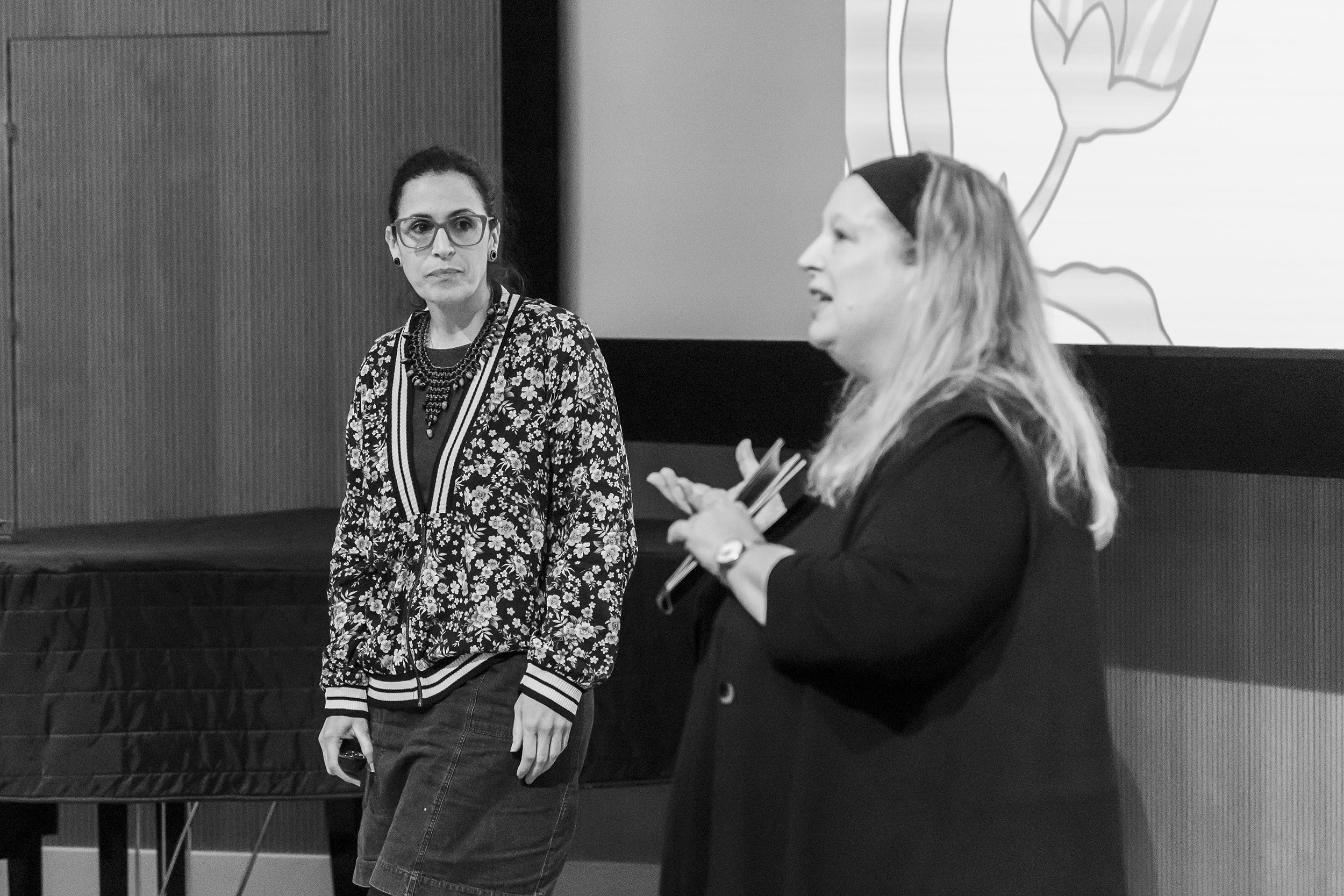 Ruth Andrade and Alice Stevens at AUB Human New Narratives